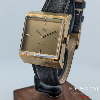 Omega, largely inspired by the 1969 "About Time" collection designed by Andrew Grima. This DeVille "Super-Emeraude," bearing reference 551.070