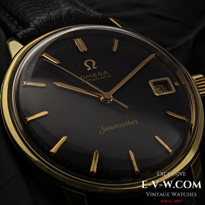Omega Seamaster Black Dial Automatic / Gold Plaque / Ref 166002 / cal. 565  / Vintage 1967