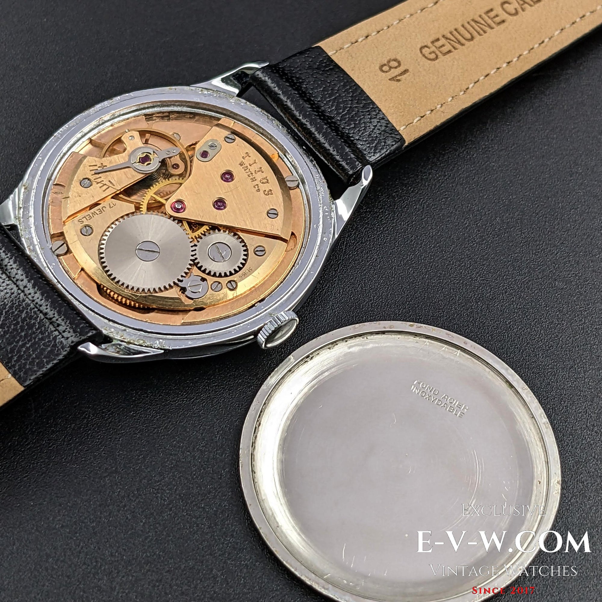 Titus Dresswatch Mod 2000 Non-Magnetic / Honey comb dial /Cal1120 /Vintage1950s