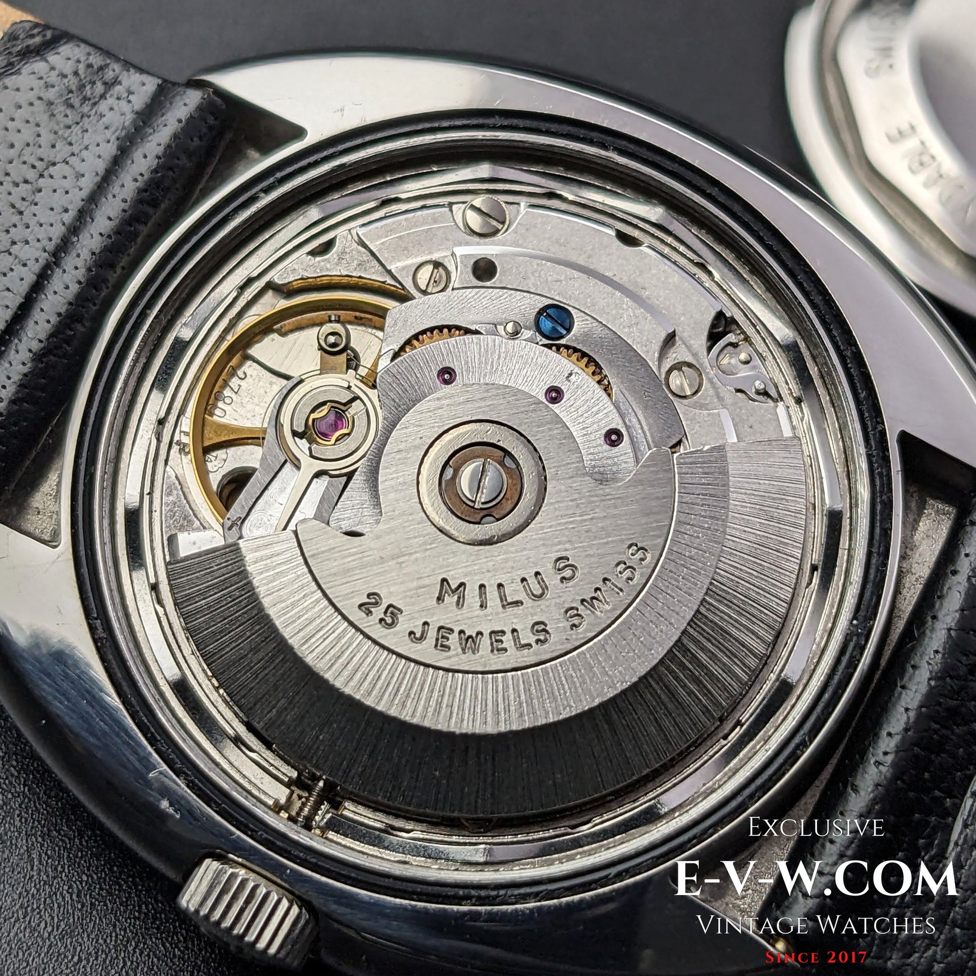 Milus Automatic Cal.2780  / Black dial / Vintage