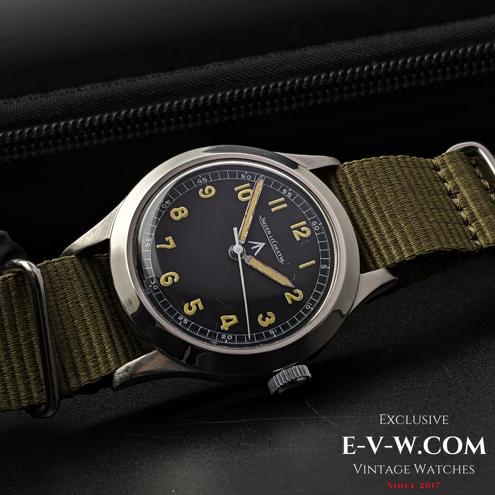 Rarissimo Jaeger LeCoultre Military ADRI (Esercito della Repubblica di Indonesia) Dirty Dozen WWW / Cal 885 / Vintage anni '40