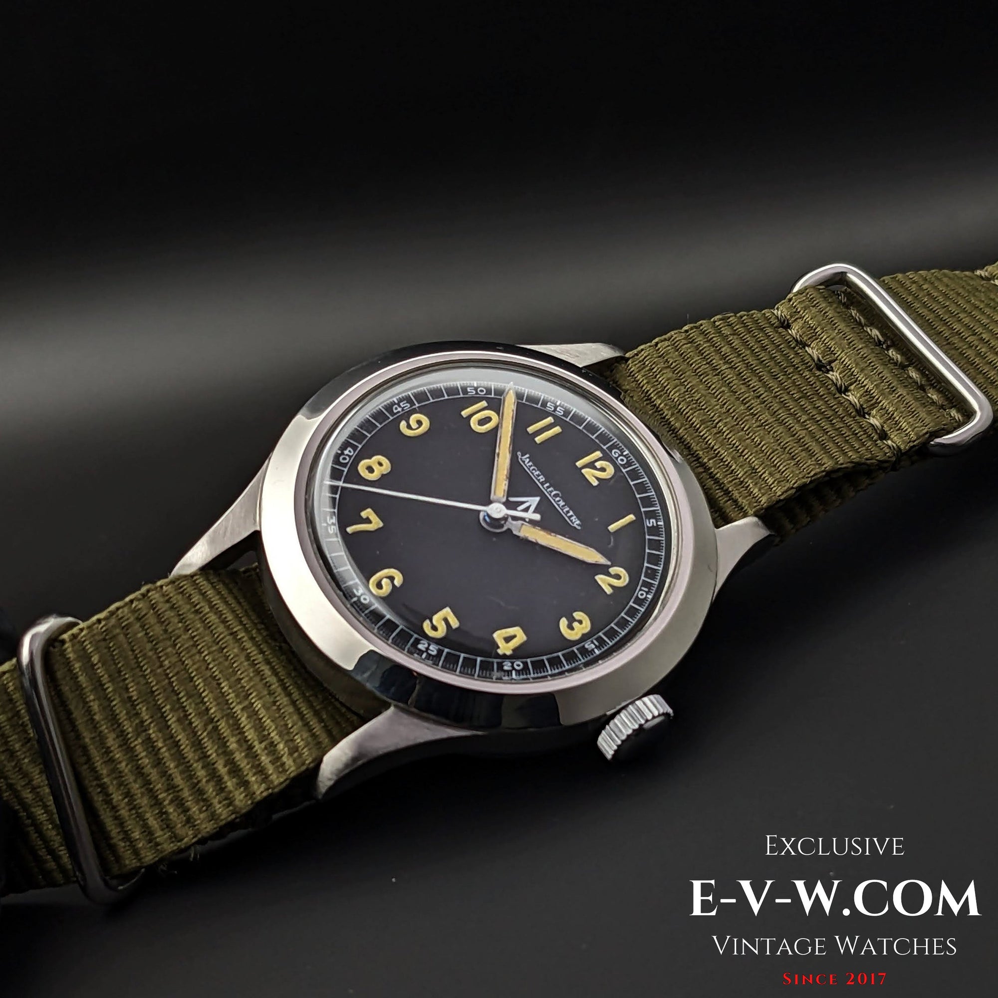 Rarissimo Jaeger LeCoultre Military ADRI (Esercito della Repubblica di Indonesia) Dirty Dozen WWW / Cal 885 / Vintage anni '40