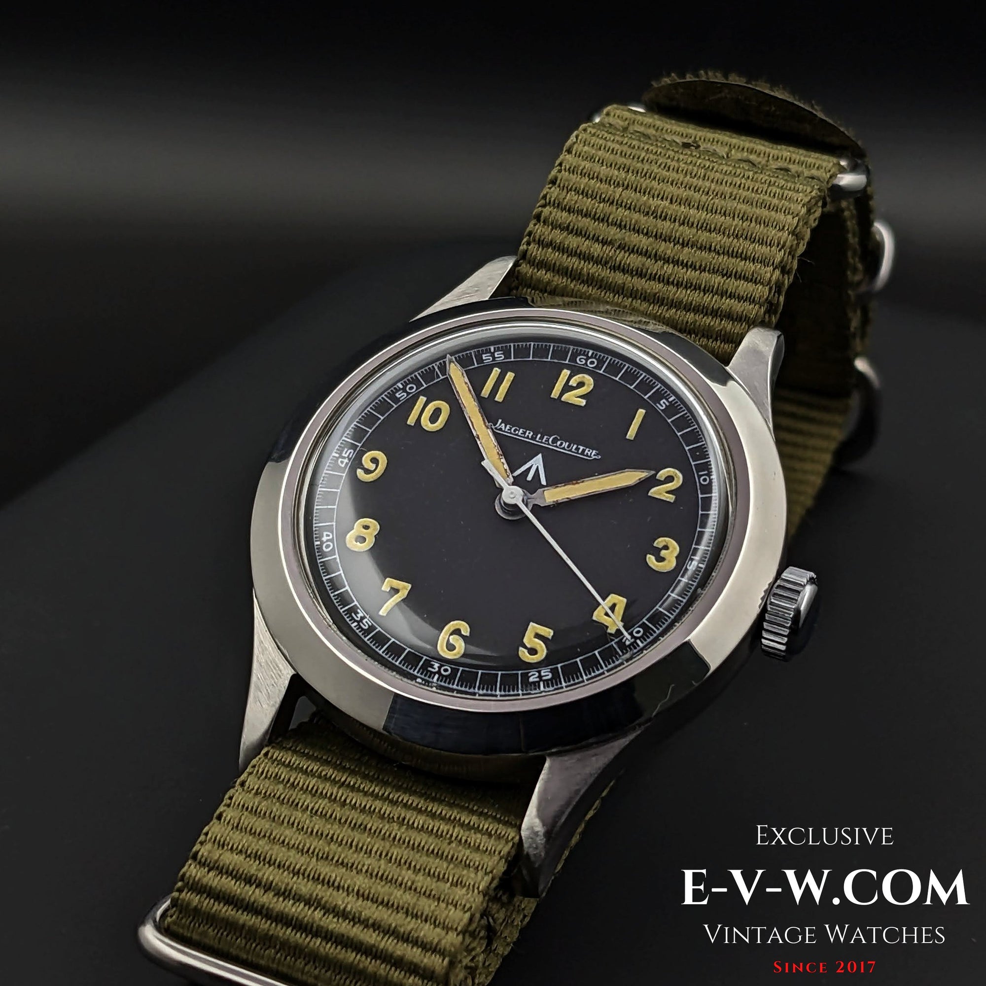 Rarissimo Jaeger LeCoultre Military ADRI (Esercito della Repubblica di Indonesia) Dirty Dozen WWW / Cal 885 / Vintage anni '40