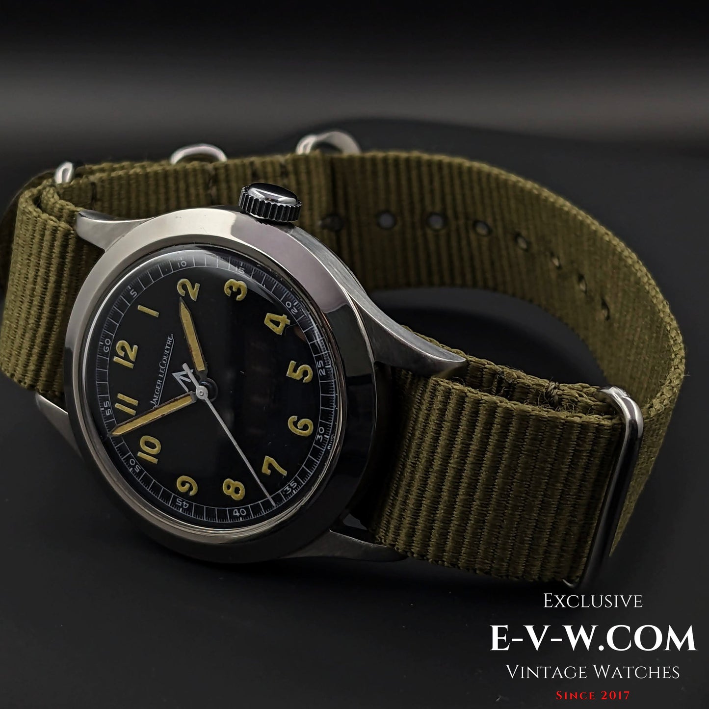 Very Rare Jaeger LeCoultre Military A.D.R.I (Army of the Republic of Indonesia) Dirty Dozen W.W.W / Cal 885