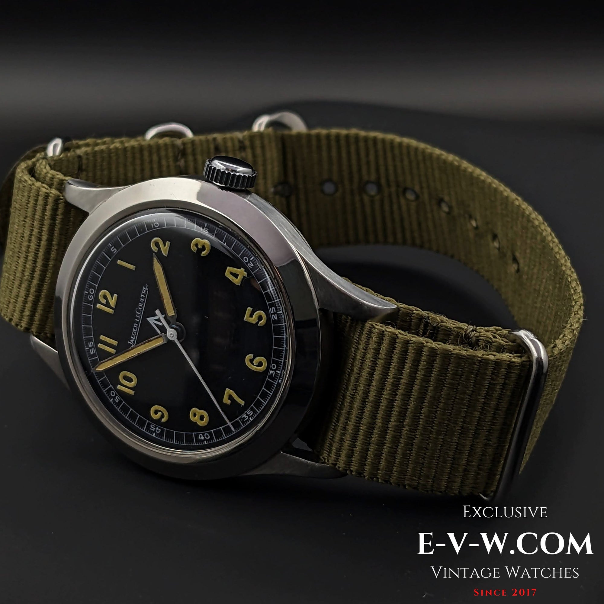 Rarissimo Jaeger LeCoultre Military ADRI (Esercito della Repubblica di Indonesia) Dirty Dozen WWW / Cal 885 / Vintage anni '40