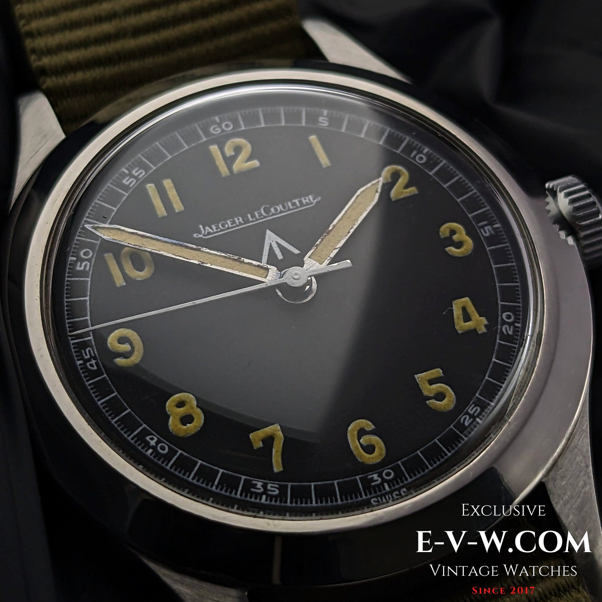 Rarissimo Jaeger LeCoultre Military ADRI (Esercito della Repubblica di Indonesia) Dirty Dozen WWW / Cal 885 / Vintage anni '40