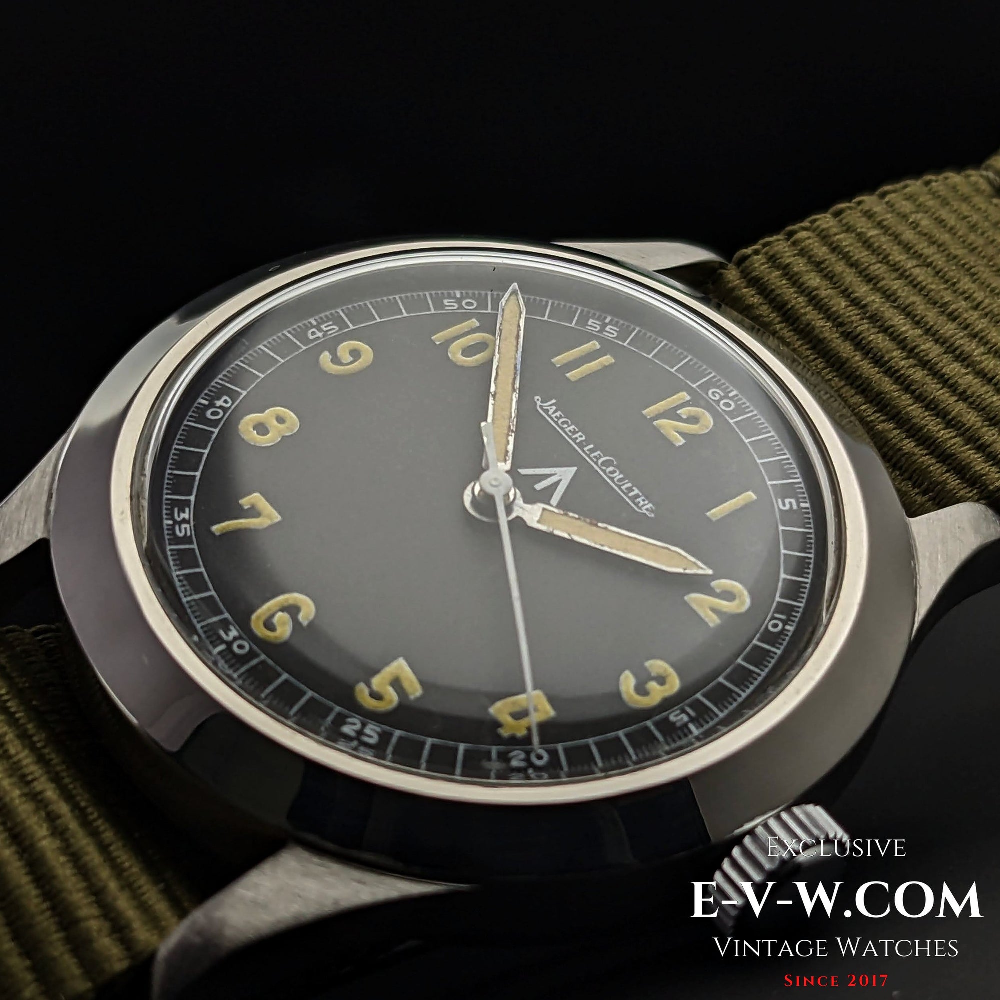 Rarissimo Jaeger LeCoultre Military ADRI (Esercito della Repubblica di Indonesia) Dirty Dozen WWW / Cal 885 / Vintage anni '40