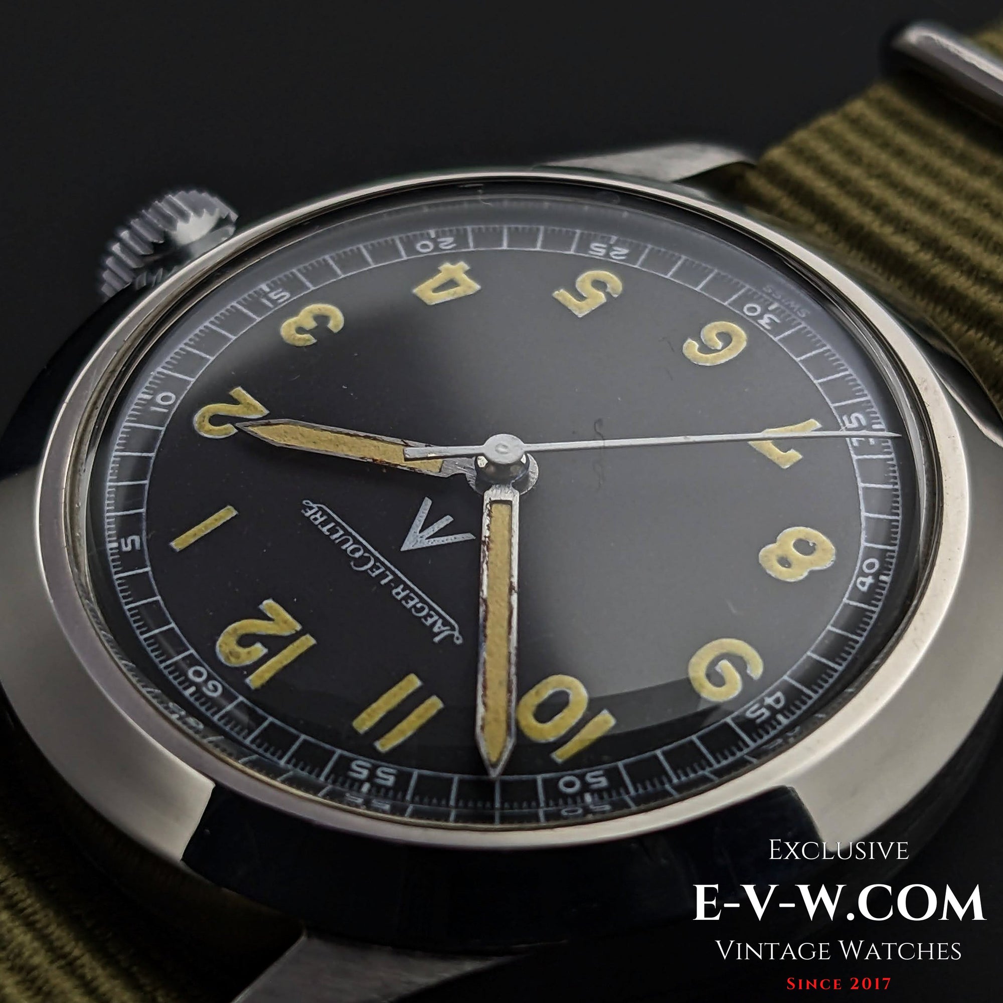 Rarissimo Jaeger LeCoultre Military ADRI (Esercito della Repubblica di Indonesia) Dirty Dozen WWW / Cal 885 / Vintage anni '40