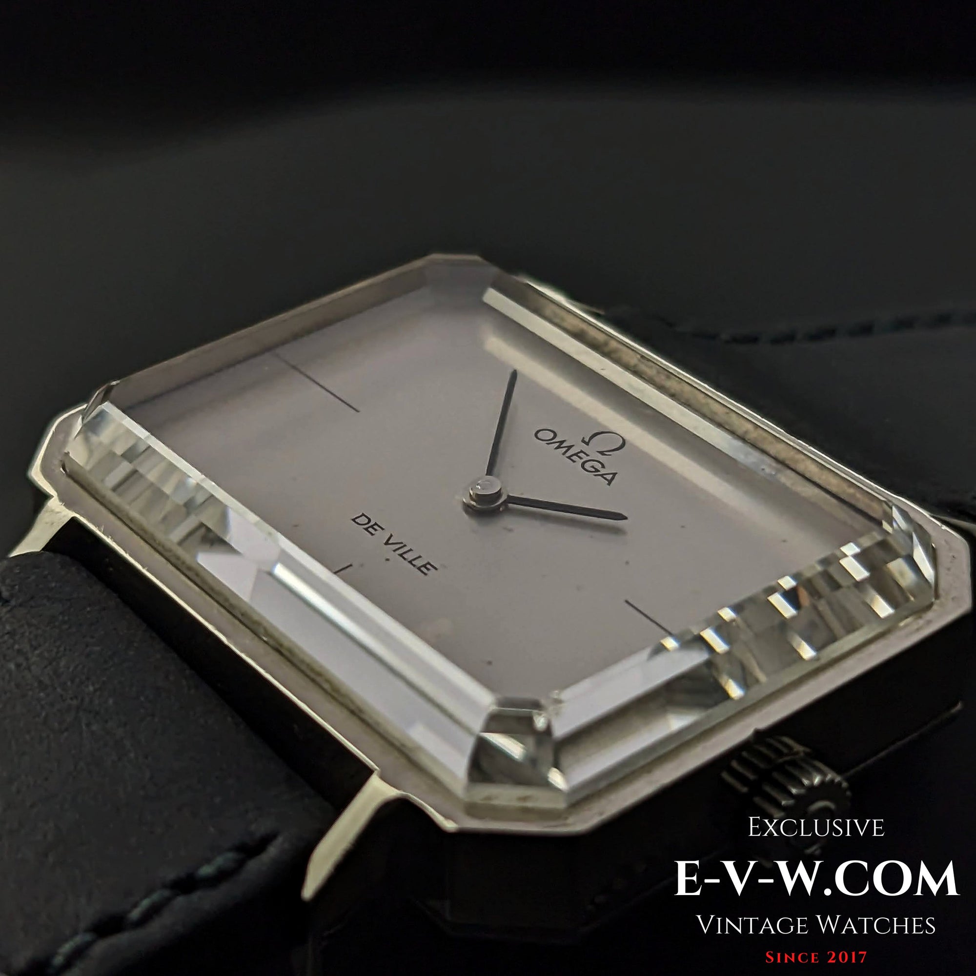 Omega DeVille, einzigartiges facettiertes Glas / Kal. 625 / Vintage 1972