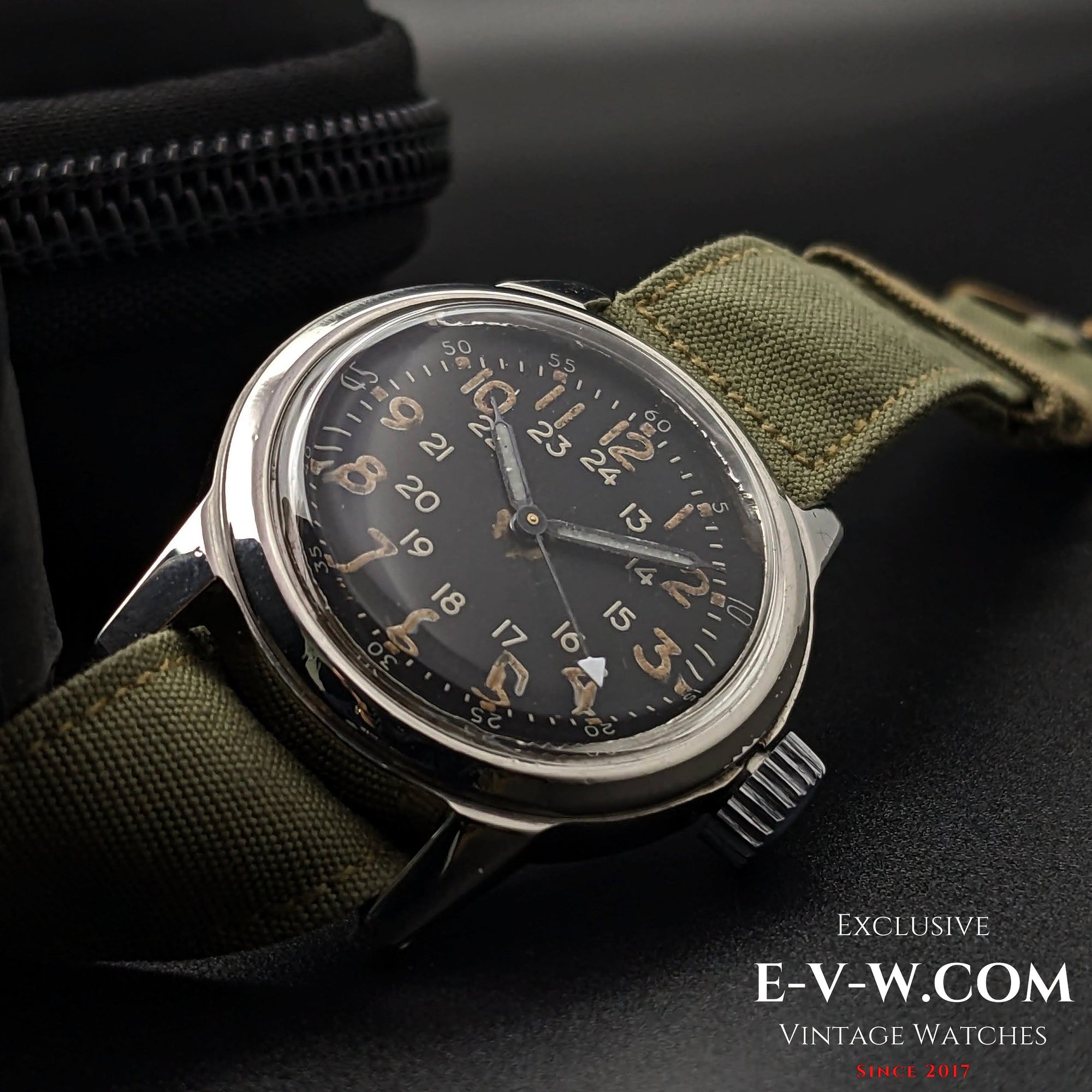 Elgin A-17 MIL-W-6433 del ejército estadounidense, época de la Guerra de Corea / Cal. F4667 Vintage, década de 1950