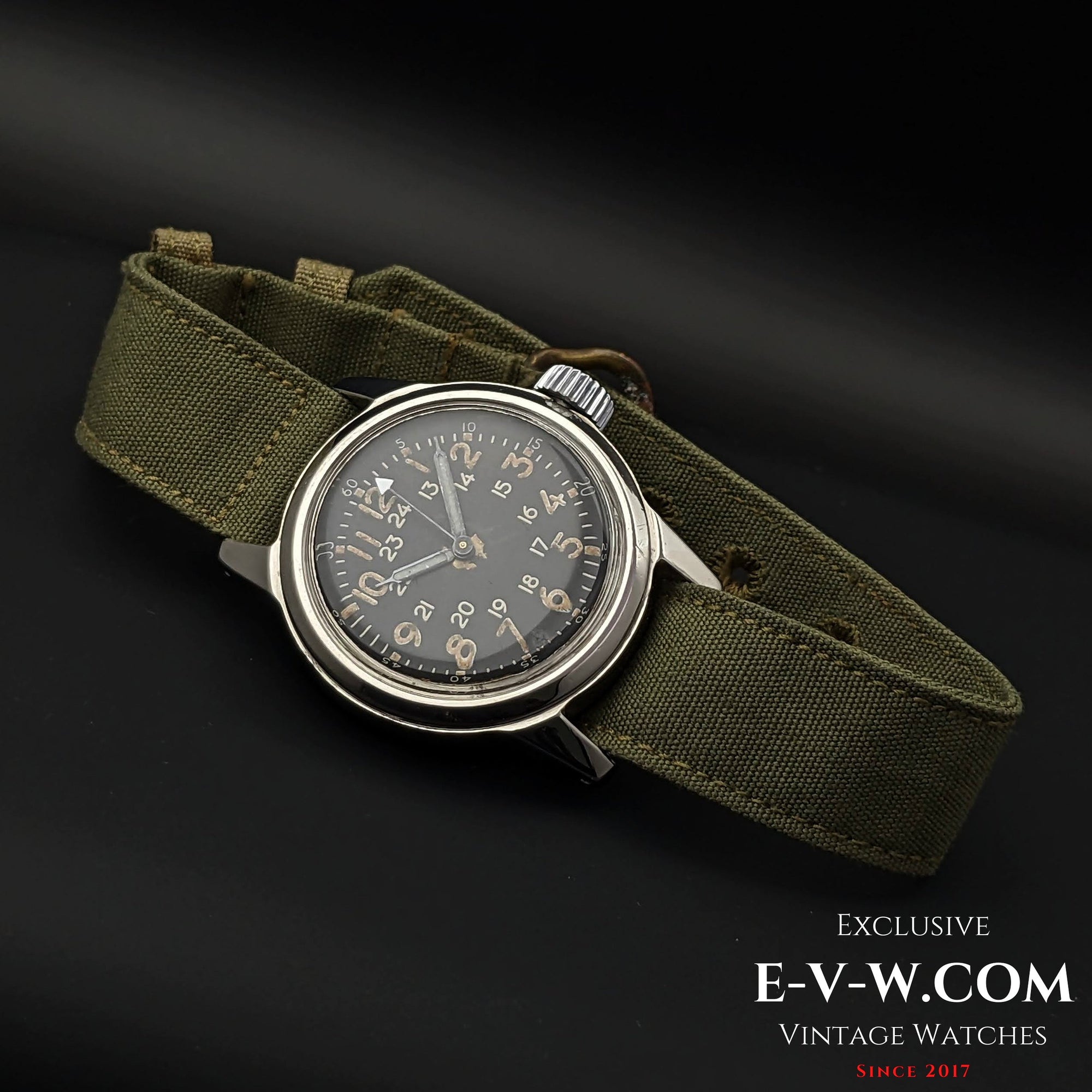 Elgin A-17 MIL-W-6433 del ejército estadounidense, época de la Guerra de Corea / Cal. F4667 Vintage, década de 1950