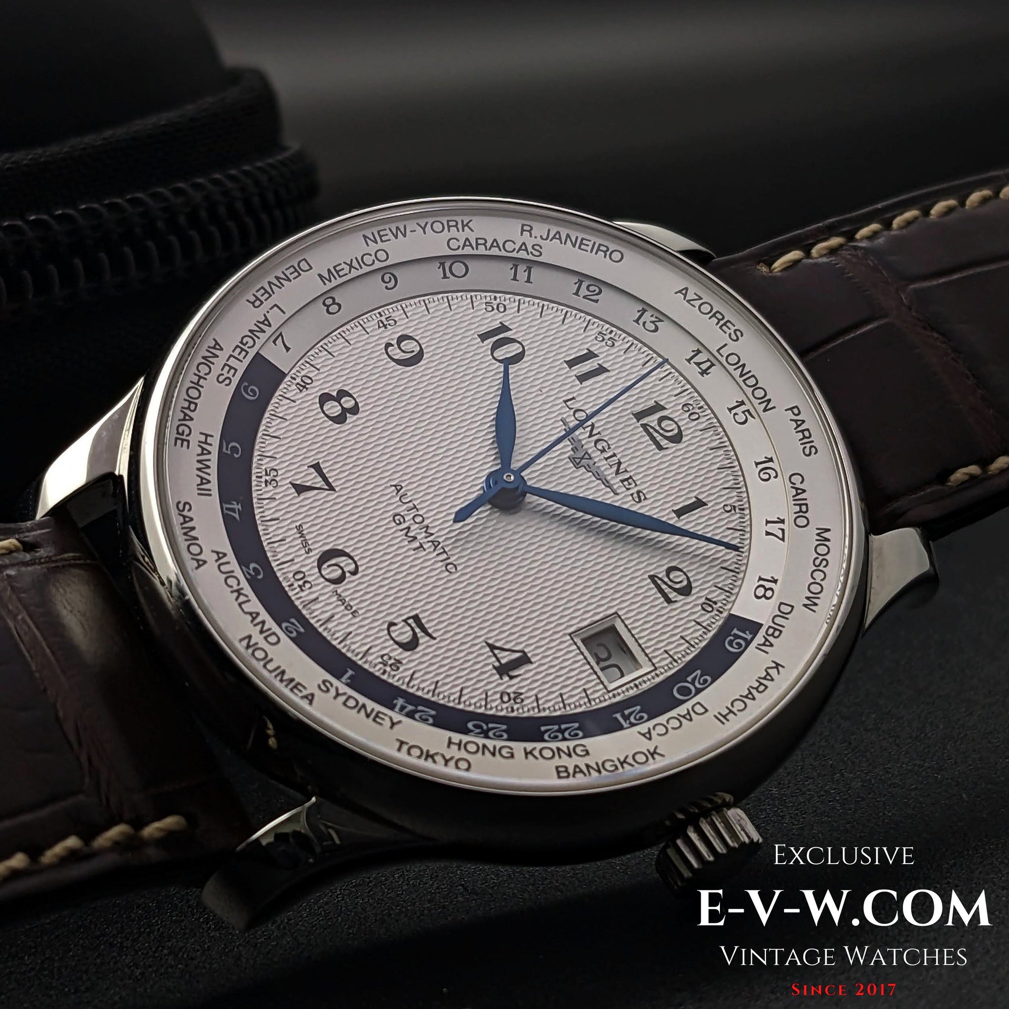 Limited Edition van 77 stuks Longines Master Collection Worldtime "AS 7 Maravilhas Do Mundo Antigo (De 7 wereldwonderen van de oudheid)" / Ref. L2.631.4