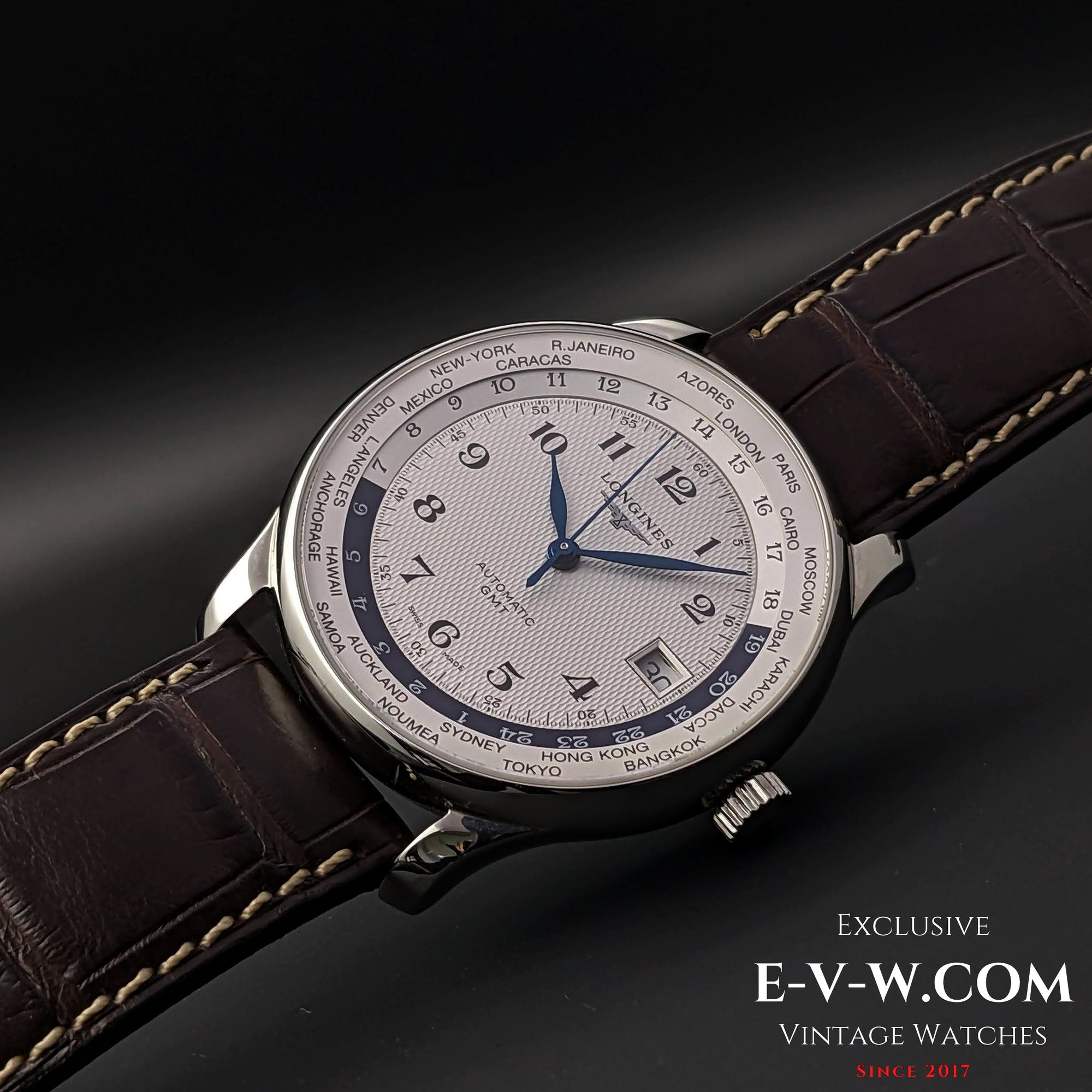 Limited Edition van 77 stuks Longines Master Collection Worldtime "AS 7 Maravilhas Do Mundo Antigo (De 7 wereldwonderen van de oudheid)" / Ref. L2.631.4