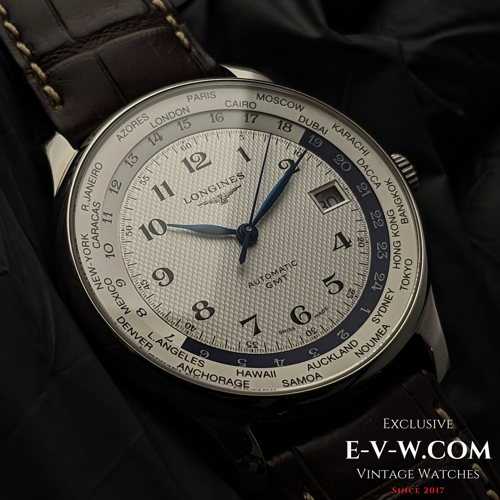 Limited Edition to 77 pcs Longines Master Collection Worldtime "AS 7 Maravilhas Do Mundo Antigo" / Ref .L2.631.4