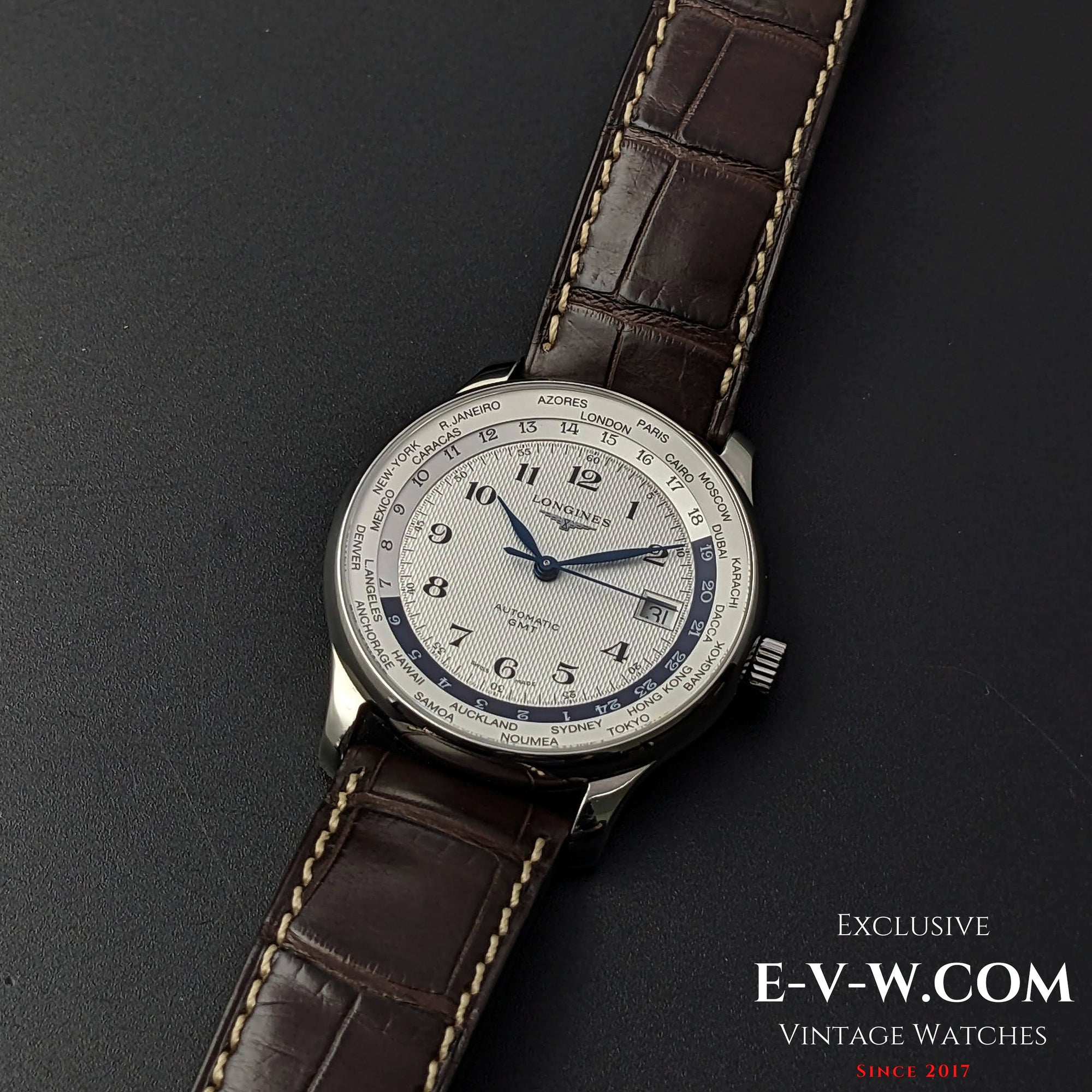 Limited Edition van 77 stuks Longines Master Collection Worldtime "AS 7 Maravilhas Do Mundo Antigo (De 7 wereldwonderen van de oudheid)" / Ref. L2.631.4