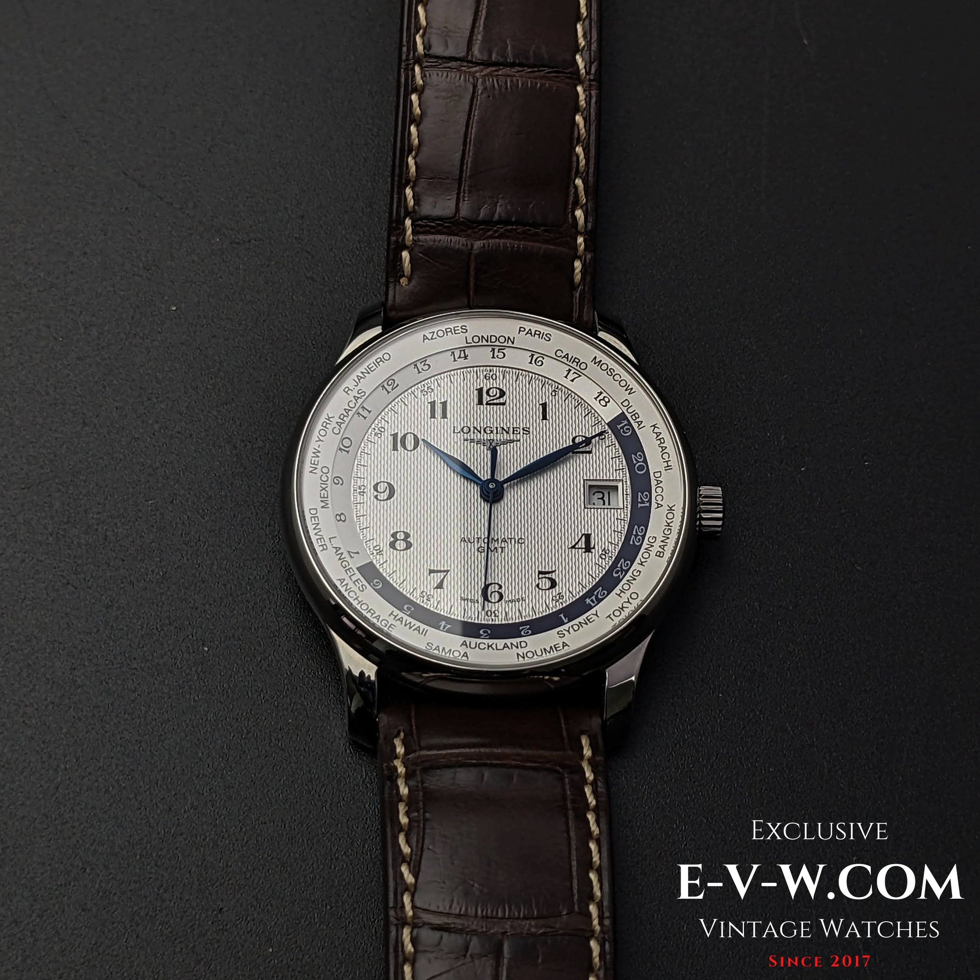 Limited Edition van 77 stuks Longines Master Collection Worldtime "AS 7 Maravilhas Do Mundo Antigo (De 7 wereldwonderen van de oudheid)" / Ref. L2.631.4