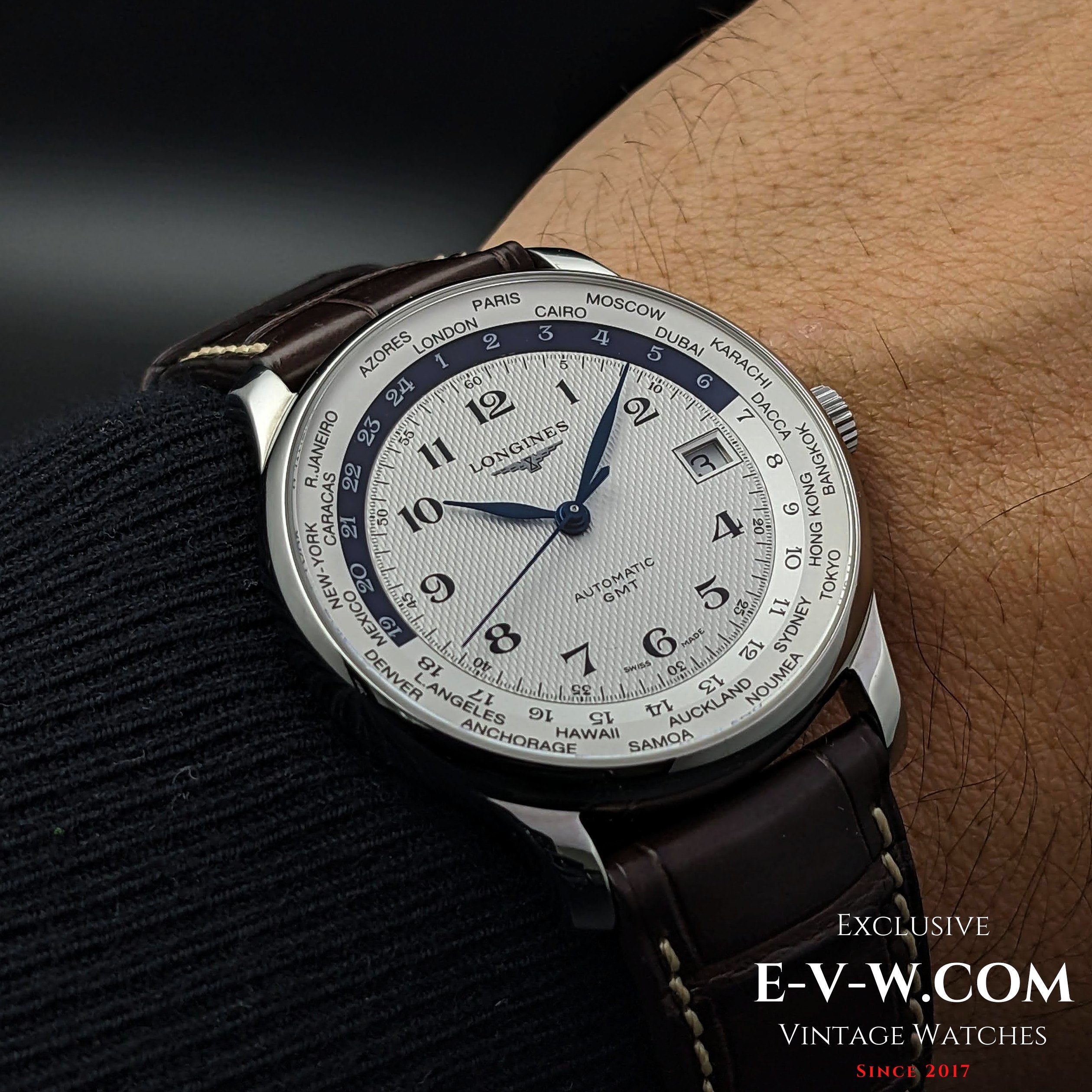 Limited Edition to 77 pcs Longines Master Collection Worldtime AS 7 M Exclusive Vintage Swiss Watches