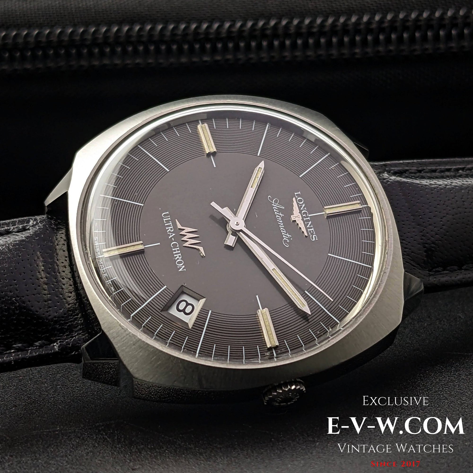 Longines Very Rare ULTRA-CHRONE Automatic with Kif-Ultraflex anti-shock / 38mm Jumbo Vitnage 1970