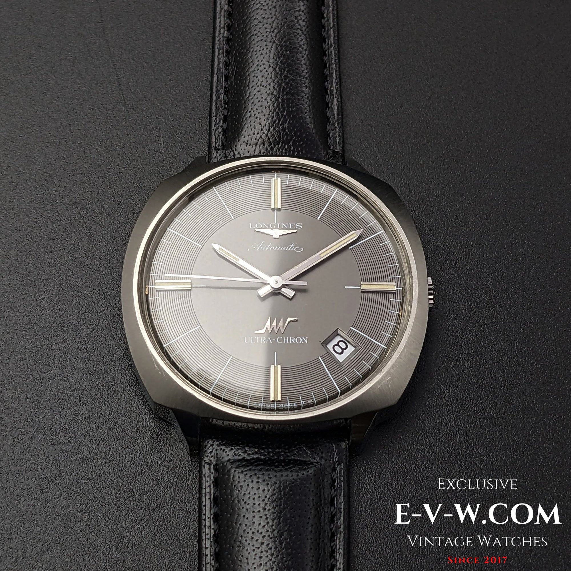 Longines Very Rare ULTRA-CHRONE Automatic with Kif-Ultraflex anti-shock / 38mm Jumbo Vitnage 1970