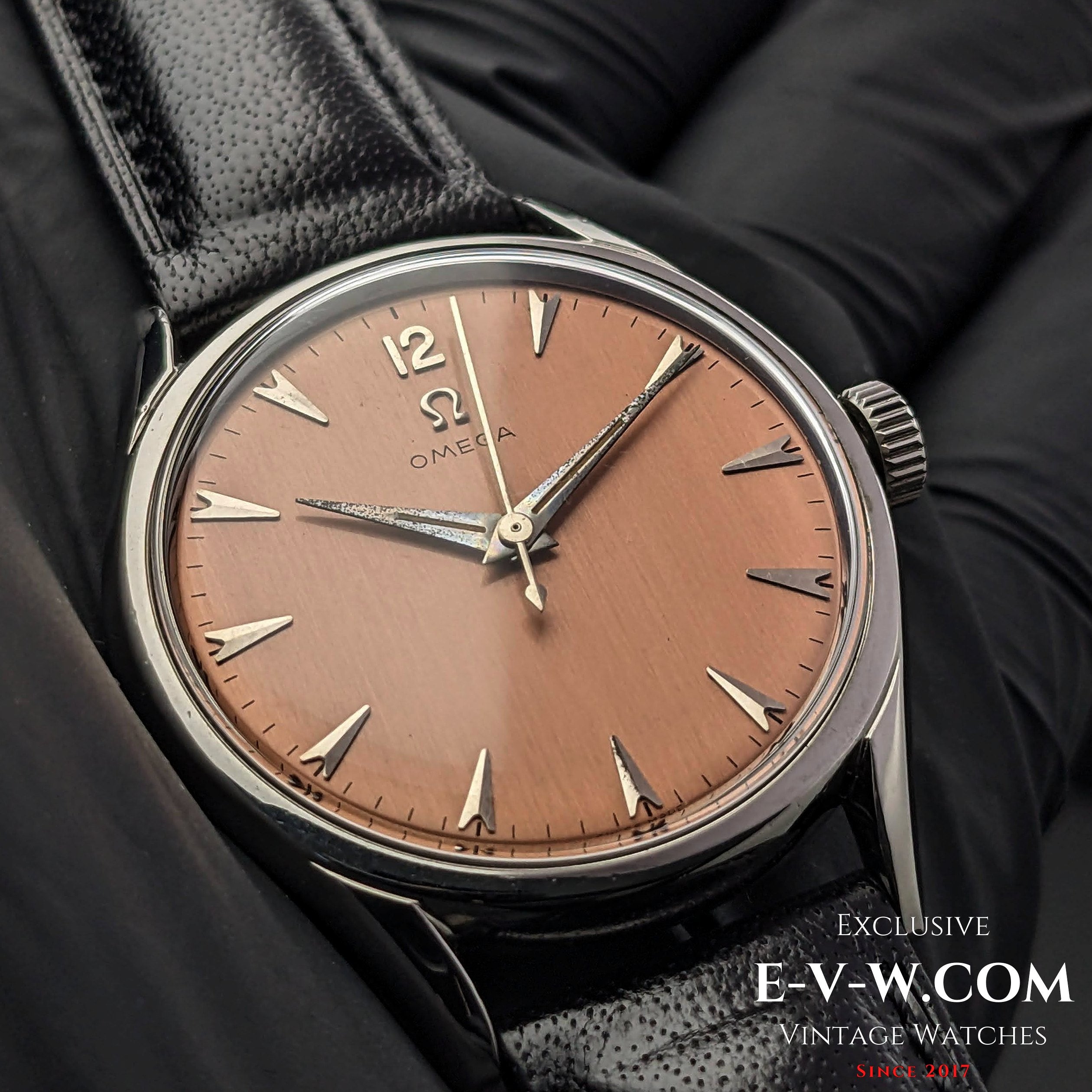 Vintage Omega Pink Brushed Salmon Dial cal. 283 30T2 Vintage 1 Exclusive Vintage Swiss Watches