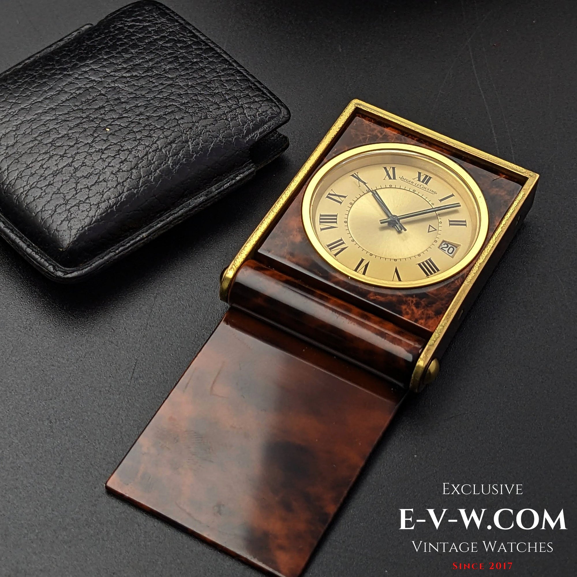Esclusiva sveglia da viaggio Art Déco Jaeger LeCoultre Memovox / Cal.911 / Vintage anni '60, risalente a 60 anni fa.