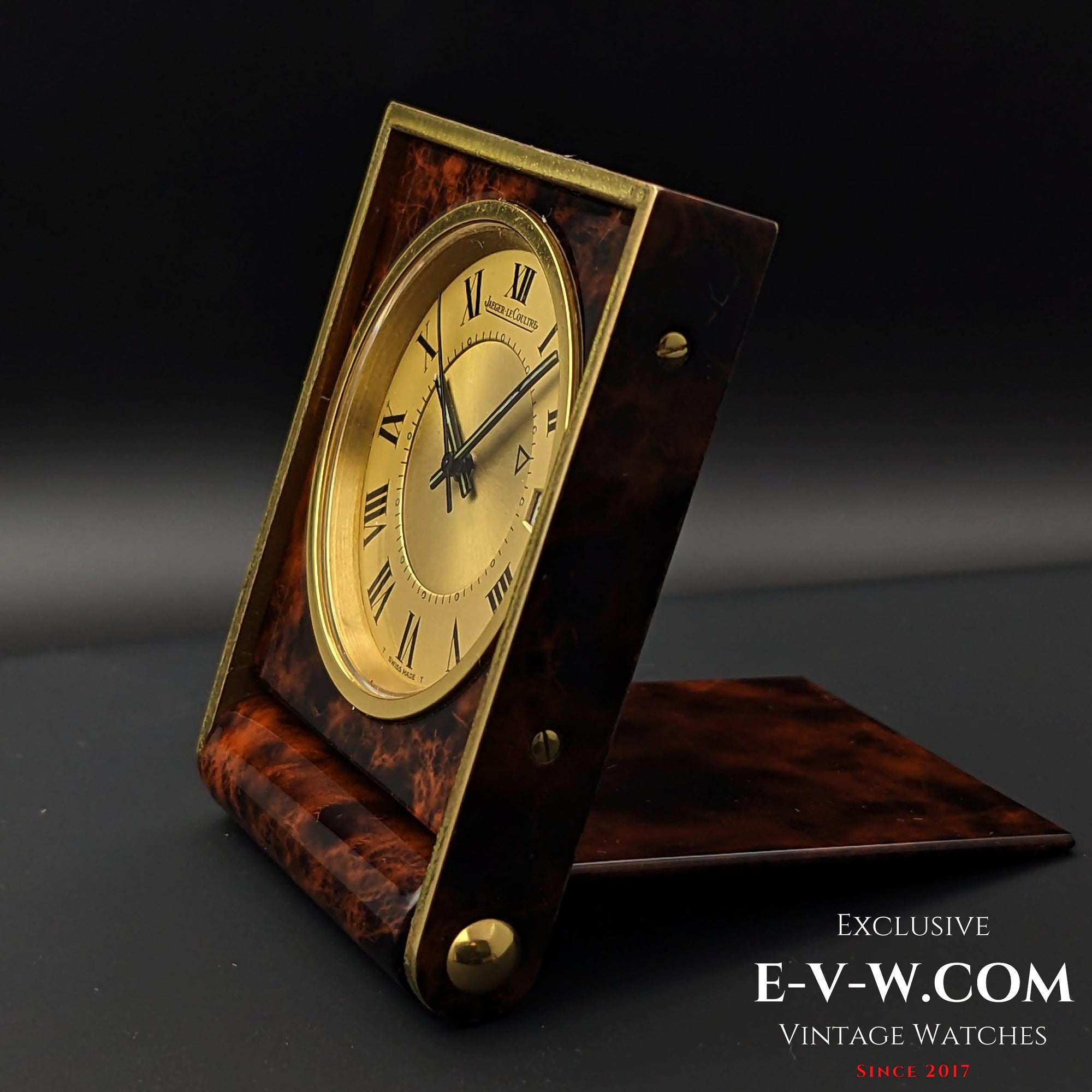 Esclusiva sveglia da viaggio Art Déco Jaeger LeCoultre Memovox / Cal.911 / Vintage anni '60, risalente a 60 anni fa.