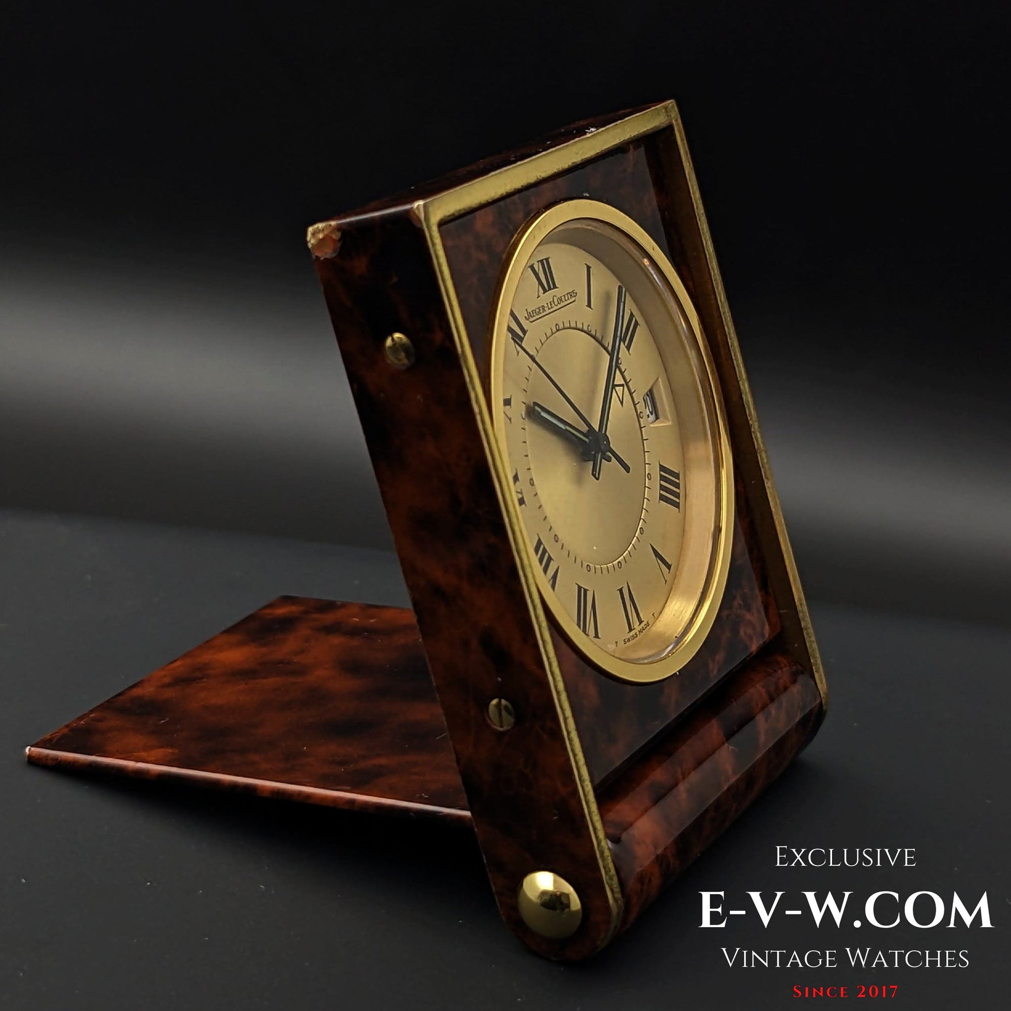 Esclusiva sveglia da viaggio Art Déco Jaeger LeCoultre Memovox / Cal.911 / Vintage anni '60, risalente a 60 anni fa.
