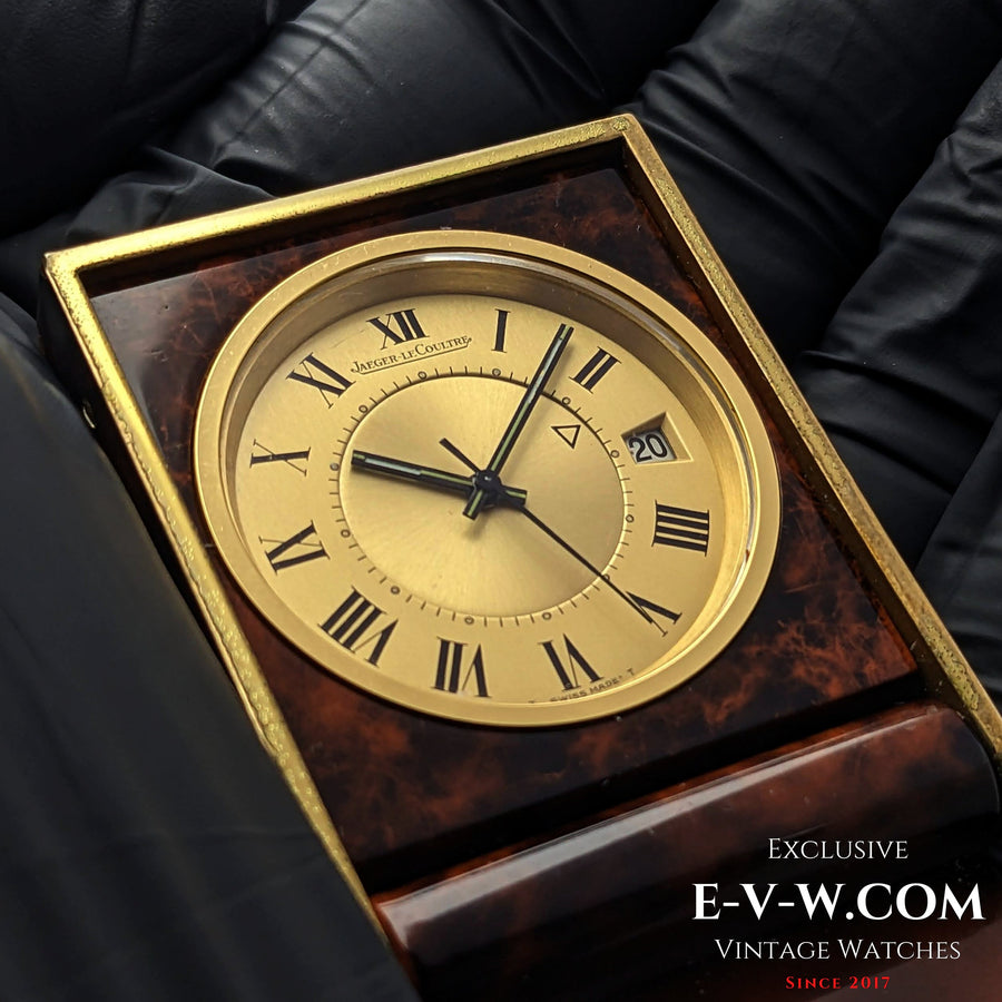 Esclusiva sveglia da viaggio Art Déco Jaeger LeCoultre Memovox / Cal.911 / Vintage anni '60, risalente a 60 anni fa.