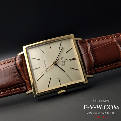 Vintage Omega DE VILLE Automatic / Square / Gold plated / Ref. 161.021 / Cal. 711 Ultrathin / Vintage 1964