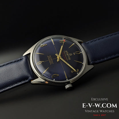 55 Years Old Vintage Atlantic Worldmaster Original Blue / Cal. 969 / Vintage 1970