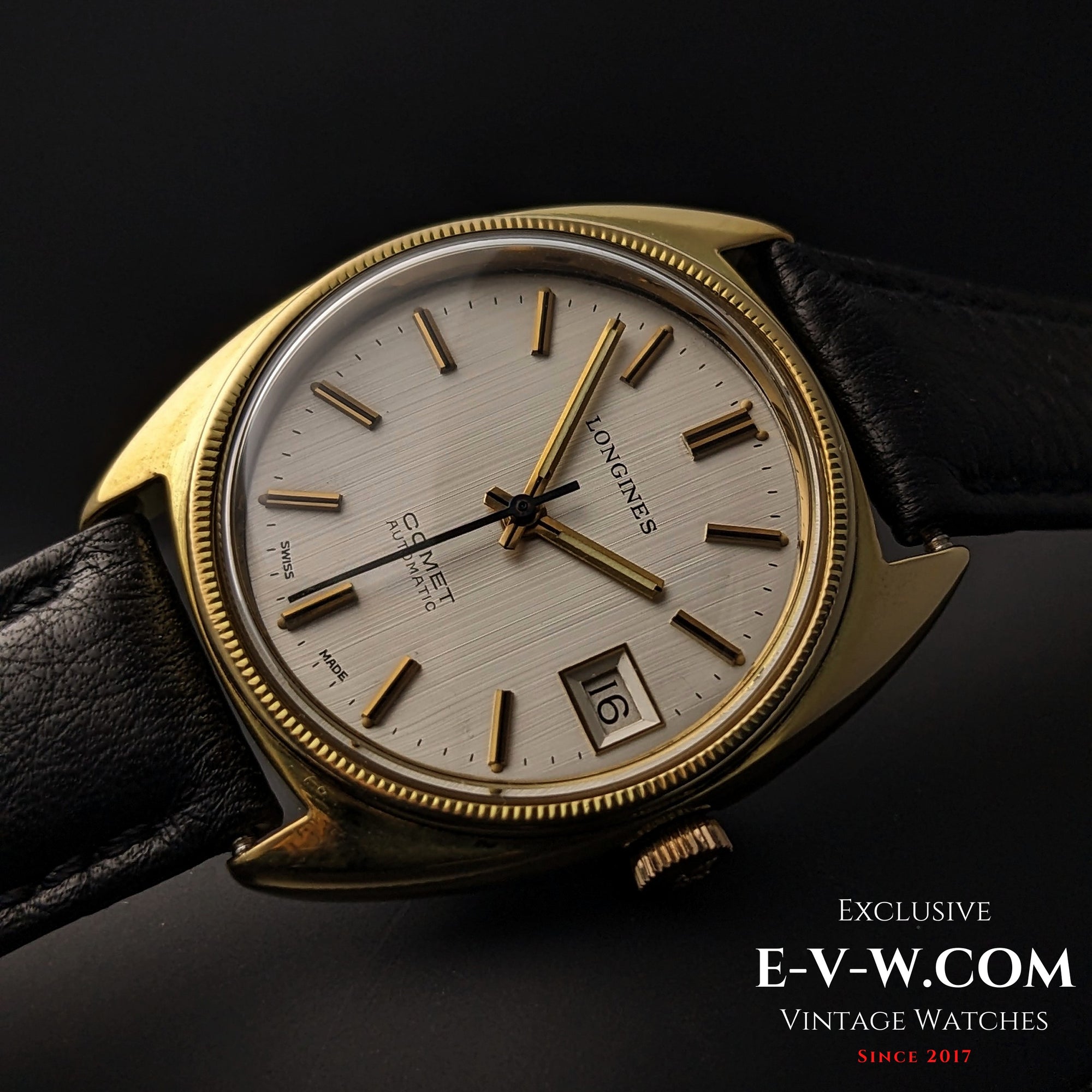 55 Years Old Vintage Longines COMET Automatic / Gold plated / Cal. 2063 / Vintage 1970s