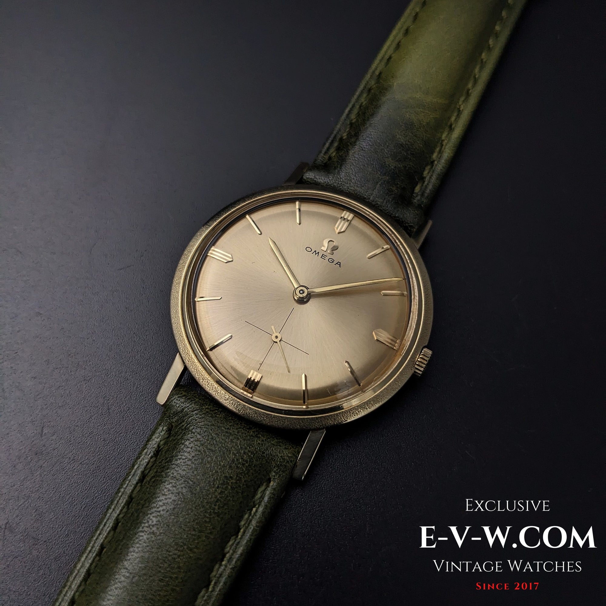 Omega Classic vintage de 69 ans, plaquée or 14 carats / Rare / Réf. 4066-1 / Cal. 302 / Année 1956