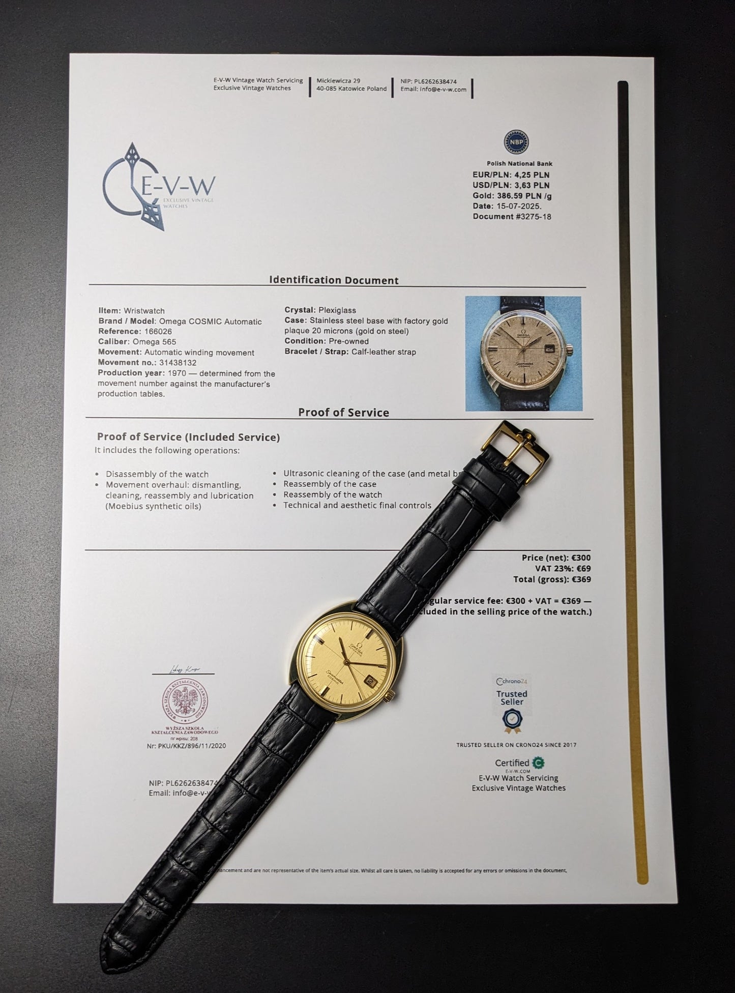 Omega Seamaster COSMIC Automatic | Ref. 166026 | Cal. 565 | Vintage 1970 | Serviced