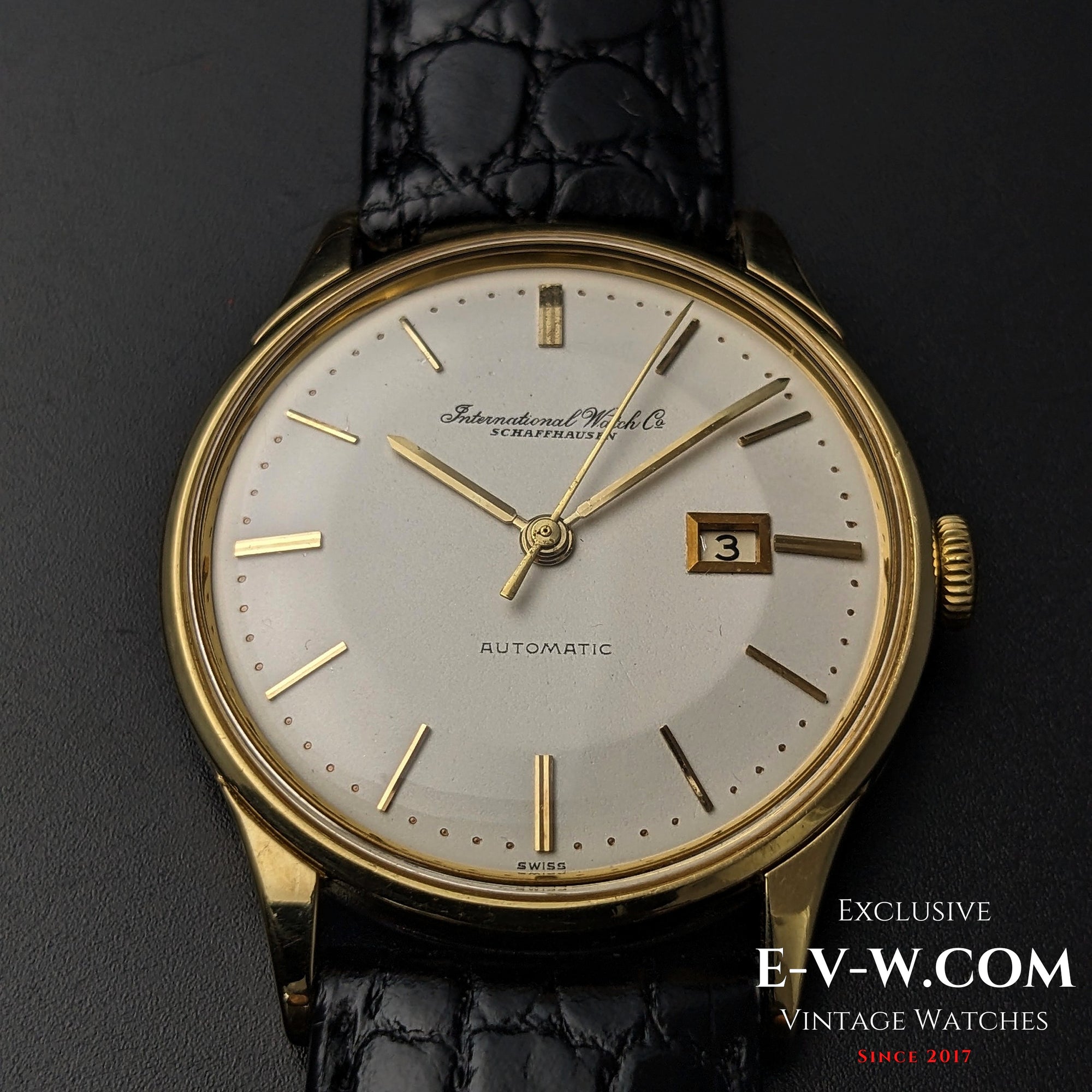 IWC Schaffhausen أوتوماتيك تاريخ | قرص Pie-Pan | مغطى بالذهب | عيار 8531 | قديم 1962 | خدمة 08/2025
