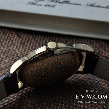 68 years old — IWC Schaffhausen — Elegant 9ct gold dress watch — Cal. 89 — Vinatge 1957-Serviced — Serviced
