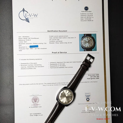 57 years old — IWC Schaffhausen — Ref. R804A — Cal. 8541 — Vintage 1968 — Serviced