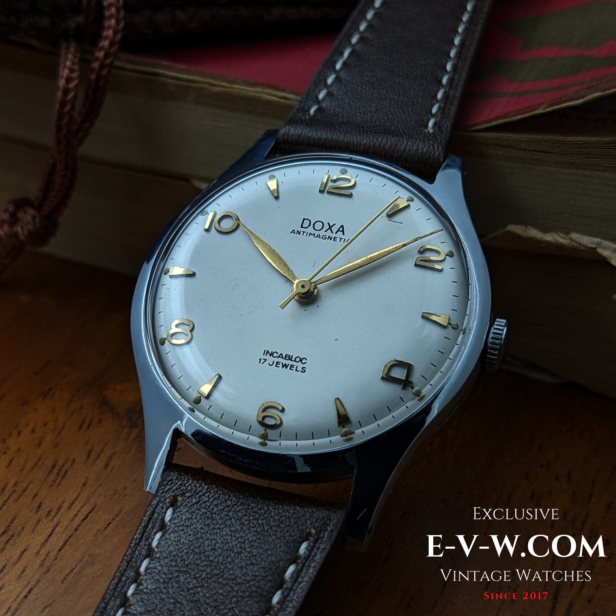 Jaren 1950 — DOXA — Antimagnetisch — Kaliber .380 FFR — Vintage jaren 1950 — Onderhouden