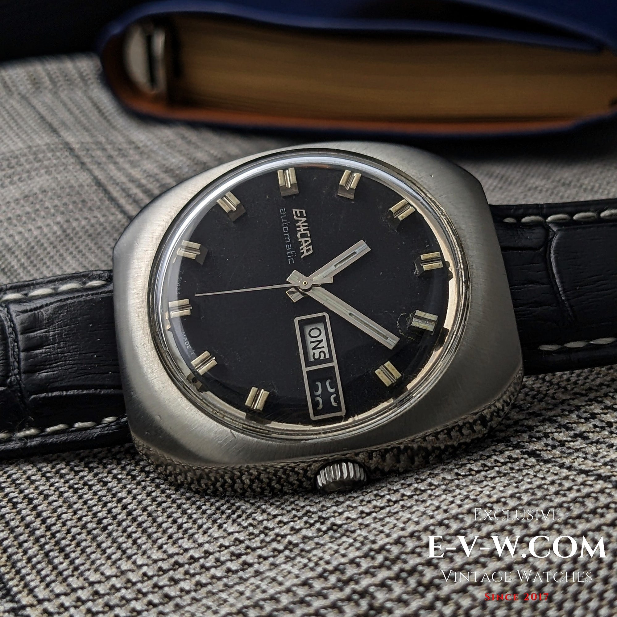 Enicar Day-Date | مرجع 147-01-13 | عيار AR 1147 | عتيق 1970 | خضع للصيانة