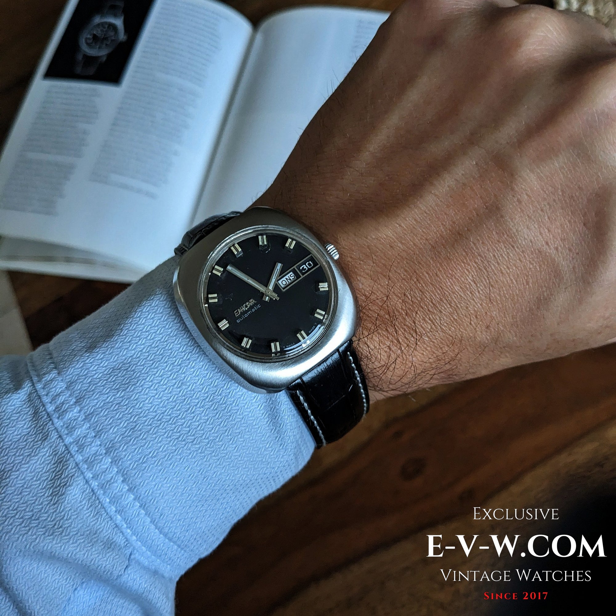 Enicar Day-Date | مرجع 147-01-13 | عيار AR 1147 | عتيق 1970 | خضع للصيانة