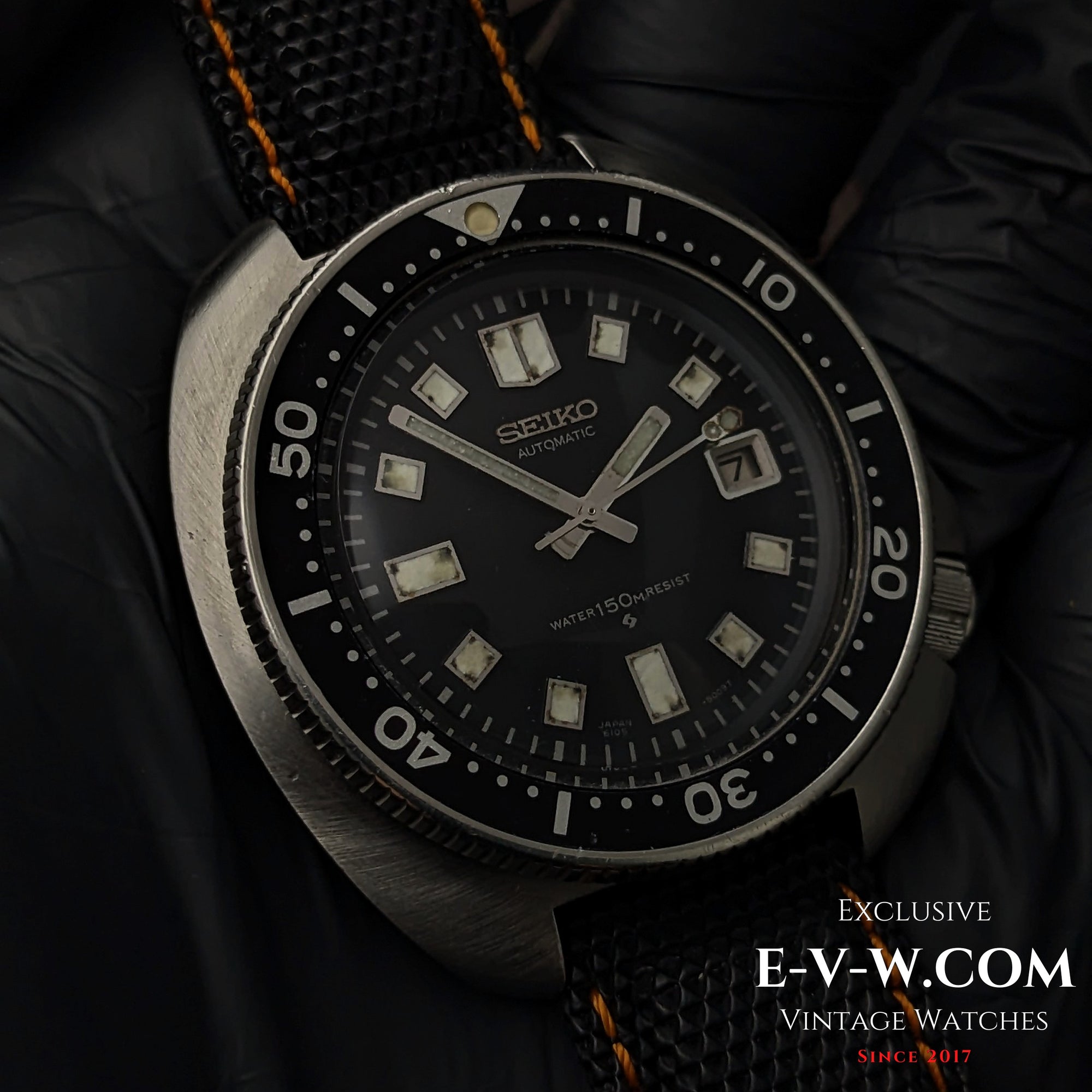 ساعة عتيقة عمرها 55 سنة SEIKO Diver Capitan Willard أوتوماتيكية، مرجع 6105-8110 / العيار 6105B / عتيقة من سبعينات القرن الماضي / تم صيانتها