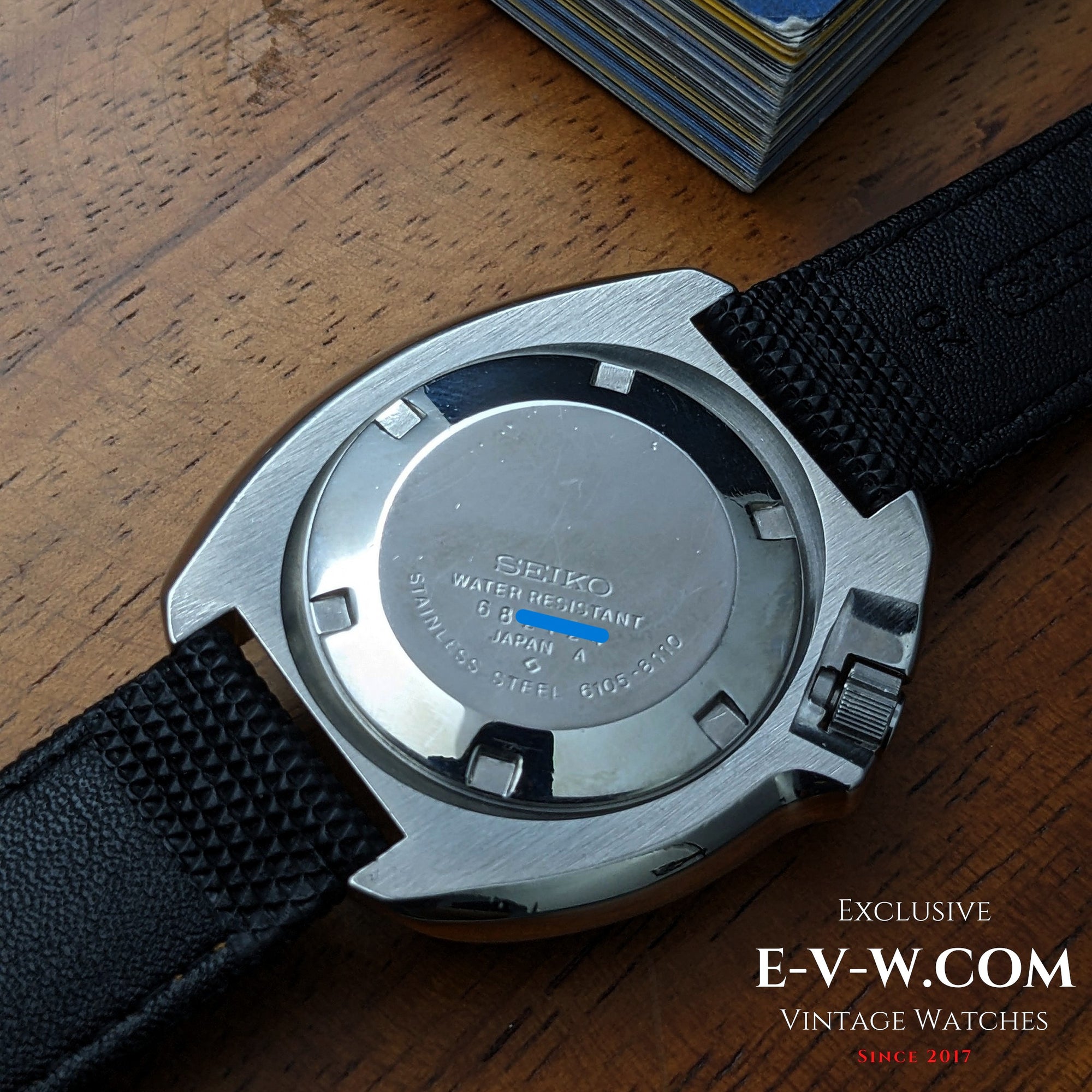 ساعة عتيقة عمرها 55 سنة SEIKO Diver Capitan Willard أوتوماتيكية، مرجع 6105-8110 / العيار 6105B / عتيقة من سبعينات القرن الماضي / تم صيانتها