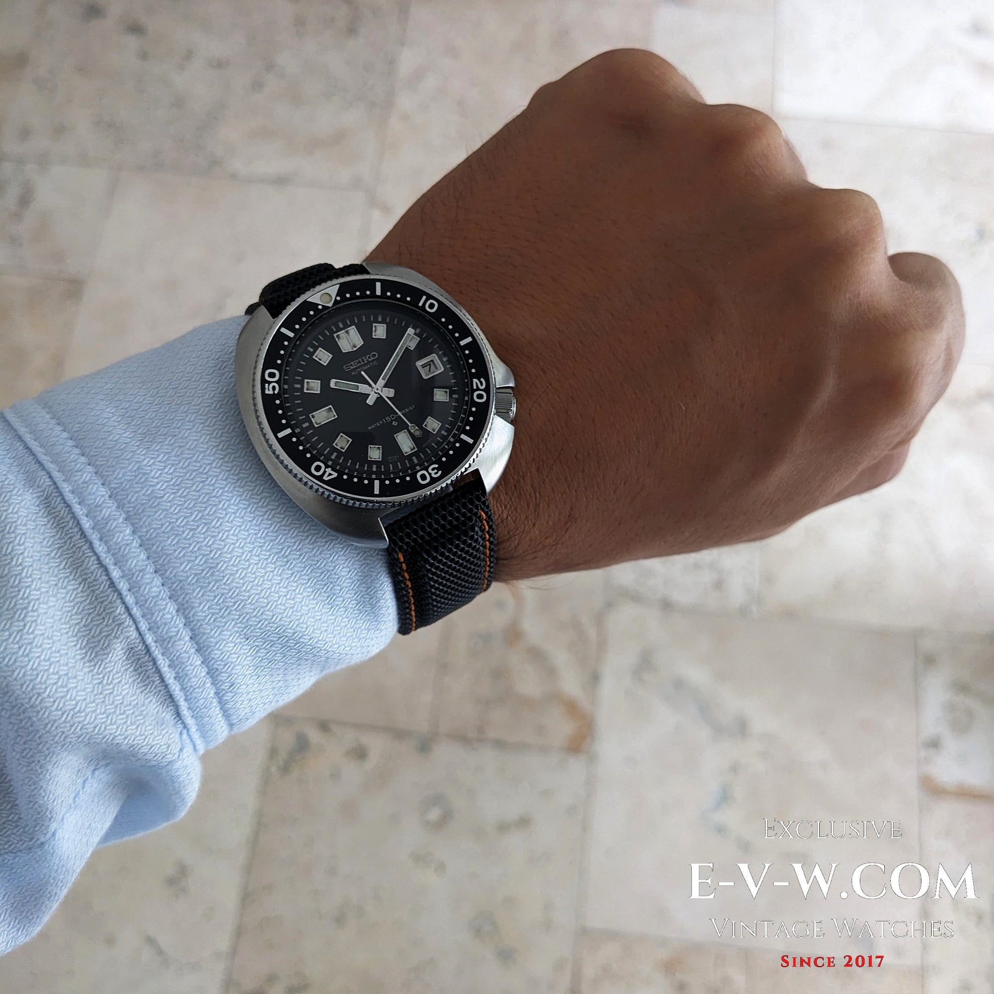 ساعة عتيقة عمرها 55 سنة SEIKO Diver Capitan Willard أوتوماتيكية، مرجع 6105-8110 / العيار 6105B / عتيقة من سبعينات القرن الماضي / تم صيانتها