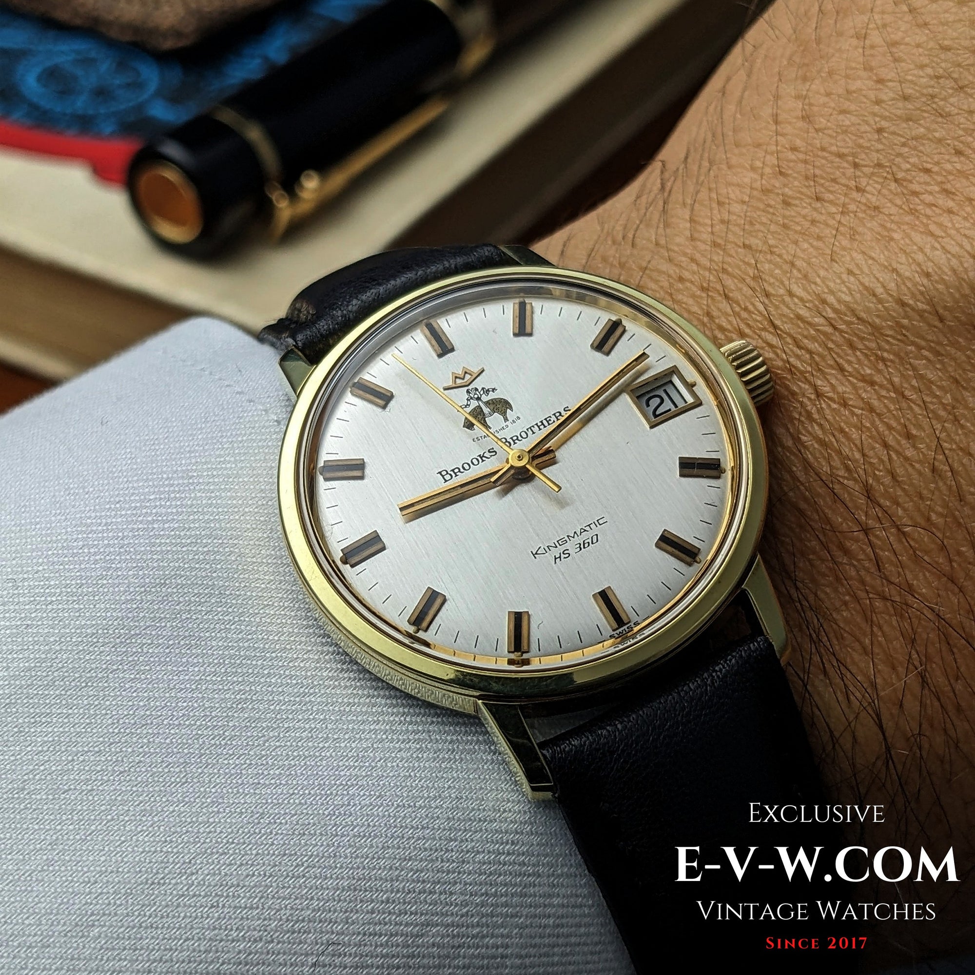 Montre Movado Brooks Brothers Kingmatic HS360 High-Beat des années 70 | Cal. 408 | Année 1970 | Révisée
