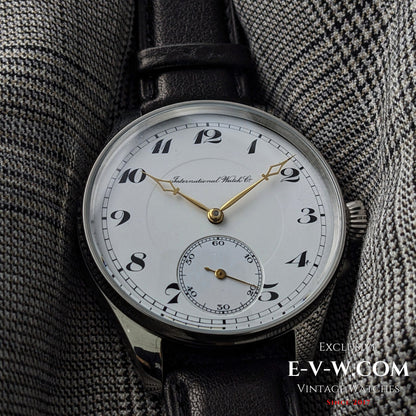 108 years old IWC Shaffhausen pocket-watch movement cal 66 / Antique 1917 / Serviced