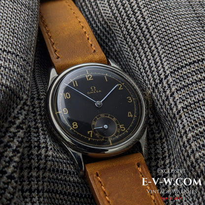 86 years old  elegant pre-war sector-dial “Calatrava-style” Omega 26.5SOBT2 / Vinatge 1939 / Serviced