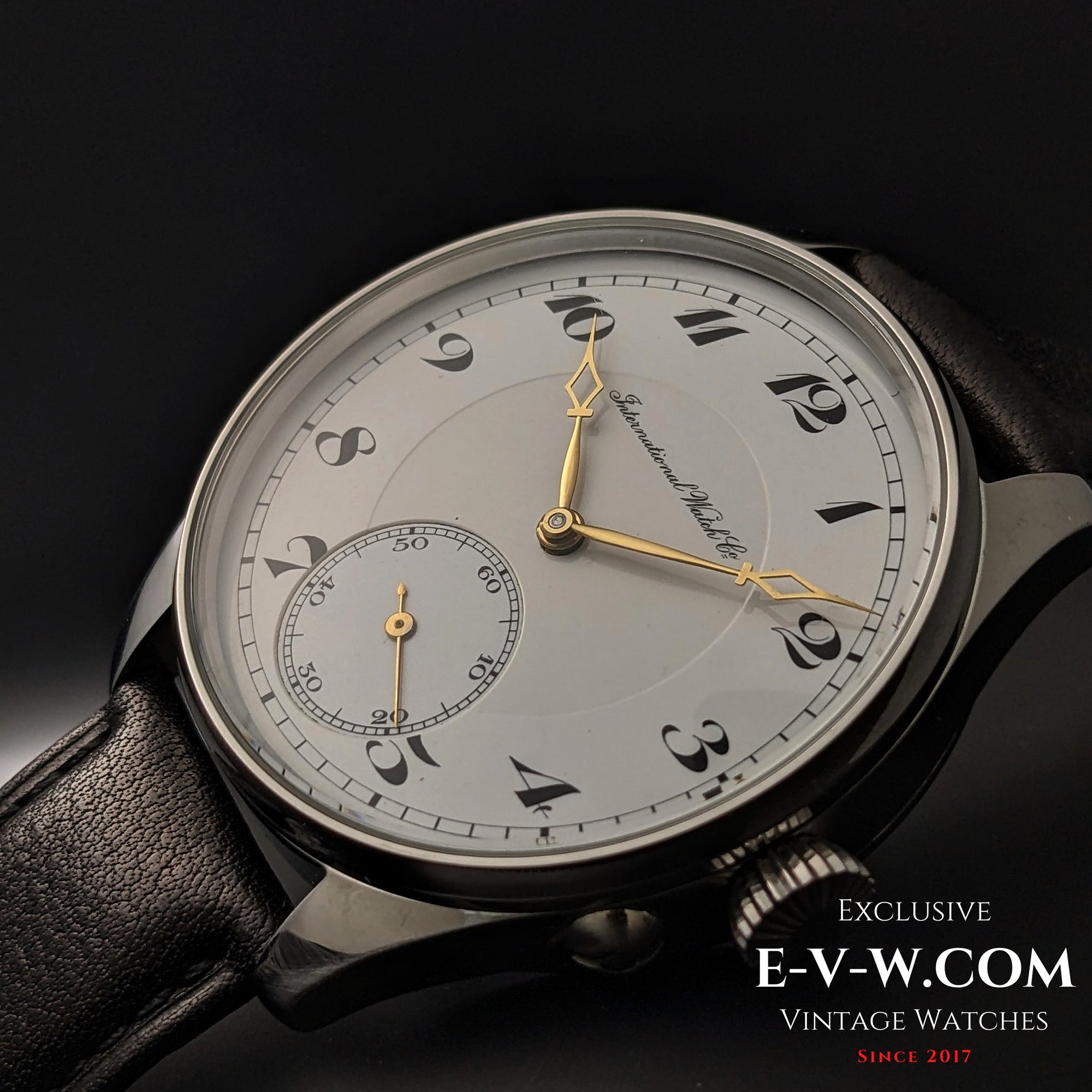 Mouvement de montre de poche IWC Shaffhausen calibre 66, datant de 1917 et vieux de 108 ans. Révisé.