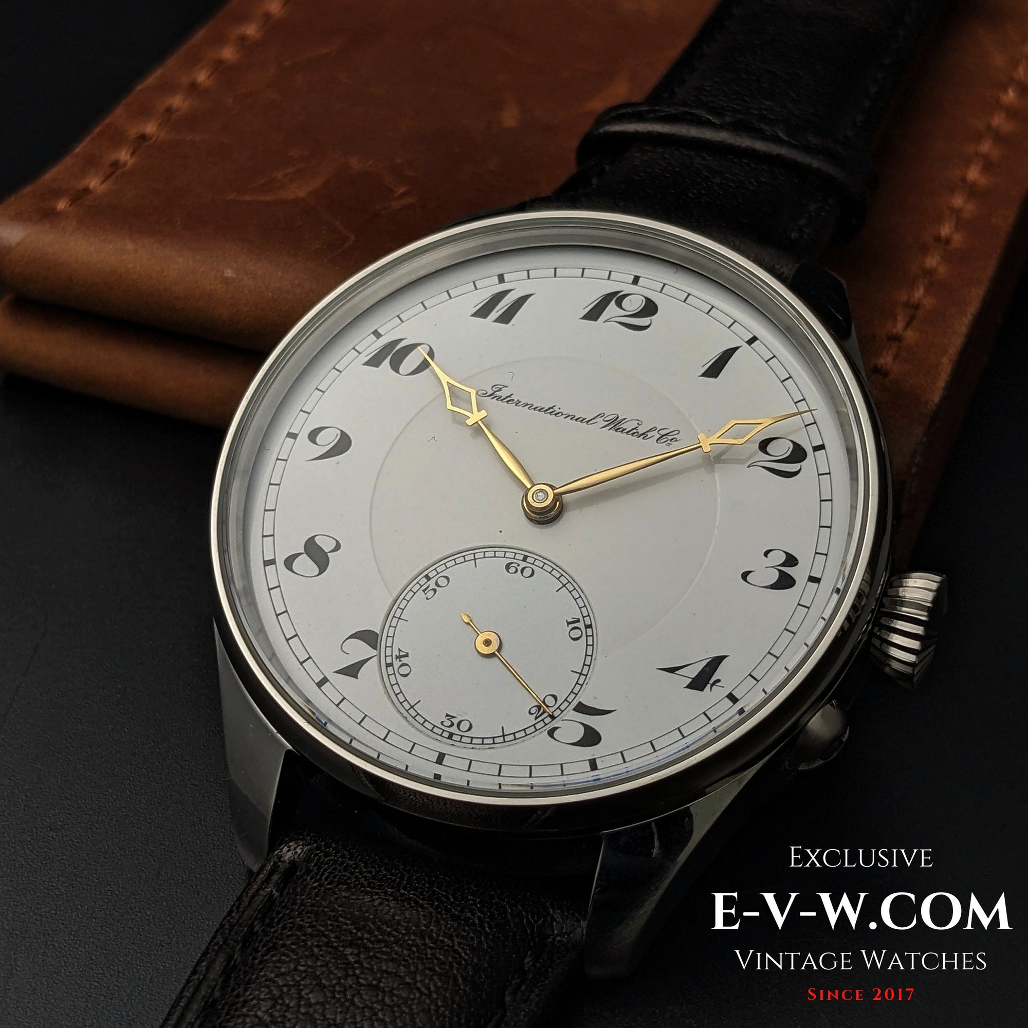 Mouvement de montre de poche IWC Shaffhausen calibre 66, datant de 1917 et vieux de 108 ans. Révisé.