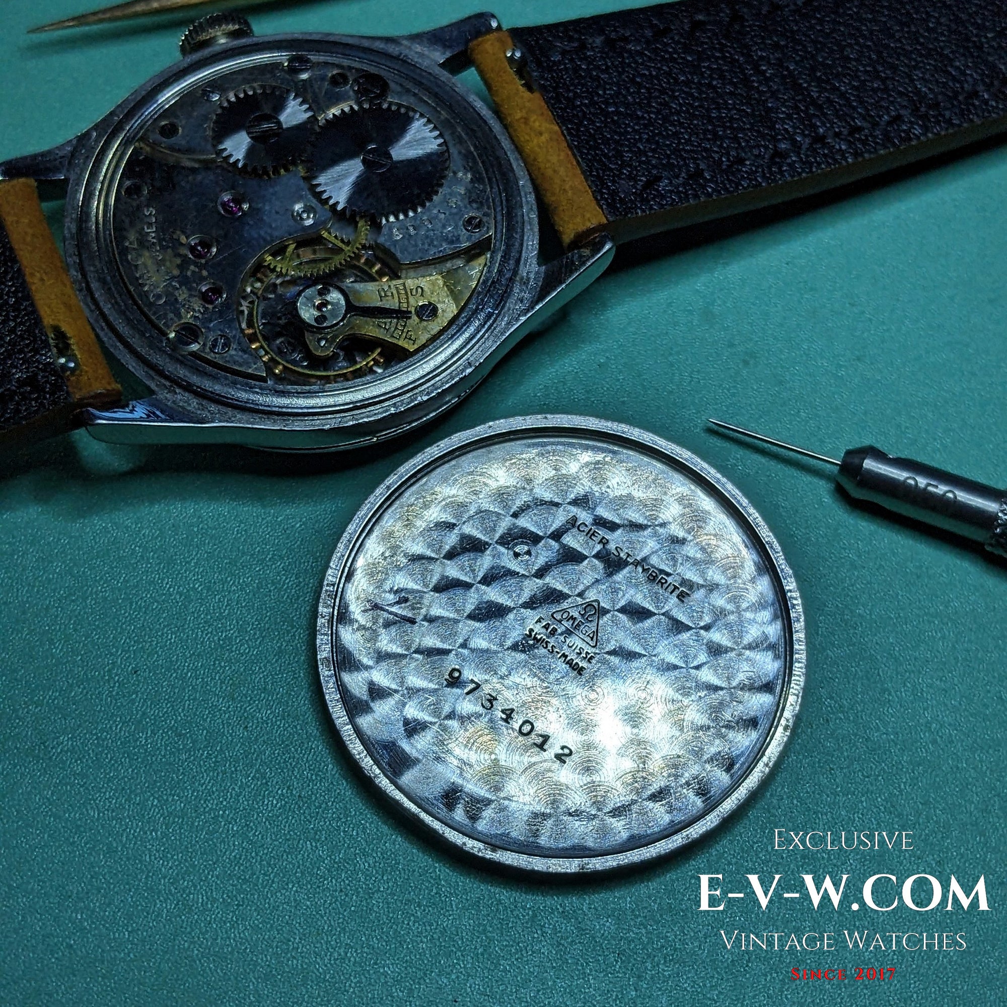 Elegante Omega 26.5SOBT2 "stile Calatrava" con quadrante a settori, risalente al 1939, di 86 anni fa, revisionato