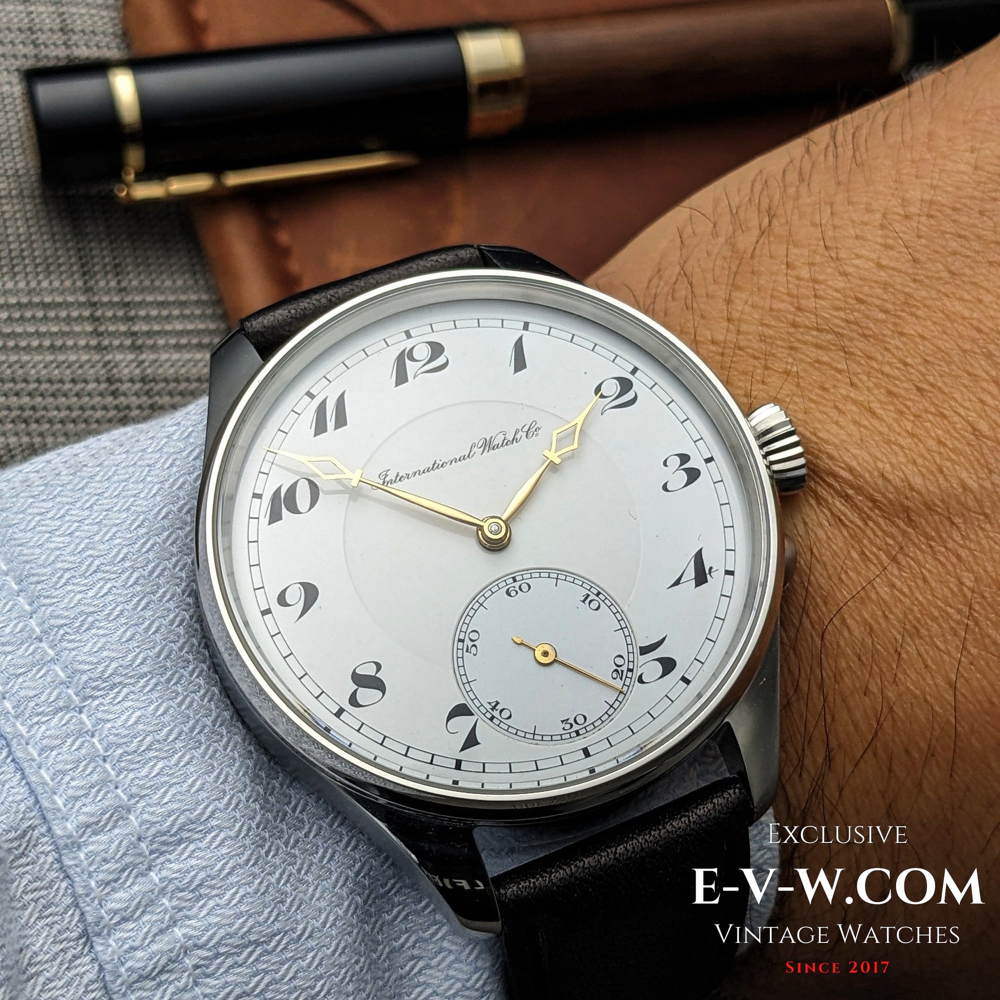 Mouvement de montre de poche IWC Shaffhausen calibre 66, datant de 1917 et vieux de 108 ans. Révisé.