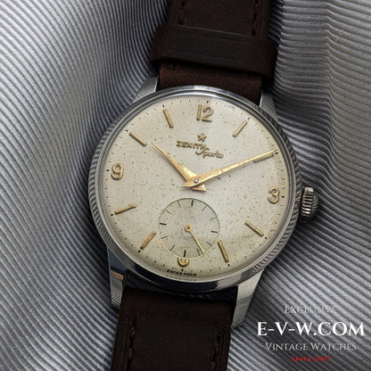 RARE 1950s Zenith Sporto | Cal. 40 | Rare Patented Transparent Dust Cover| Serviced